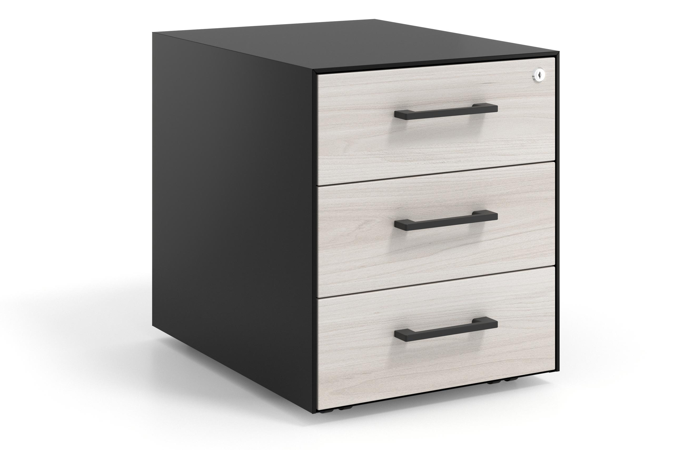 cajonera de escritorio california strong 3 cajones negro 1