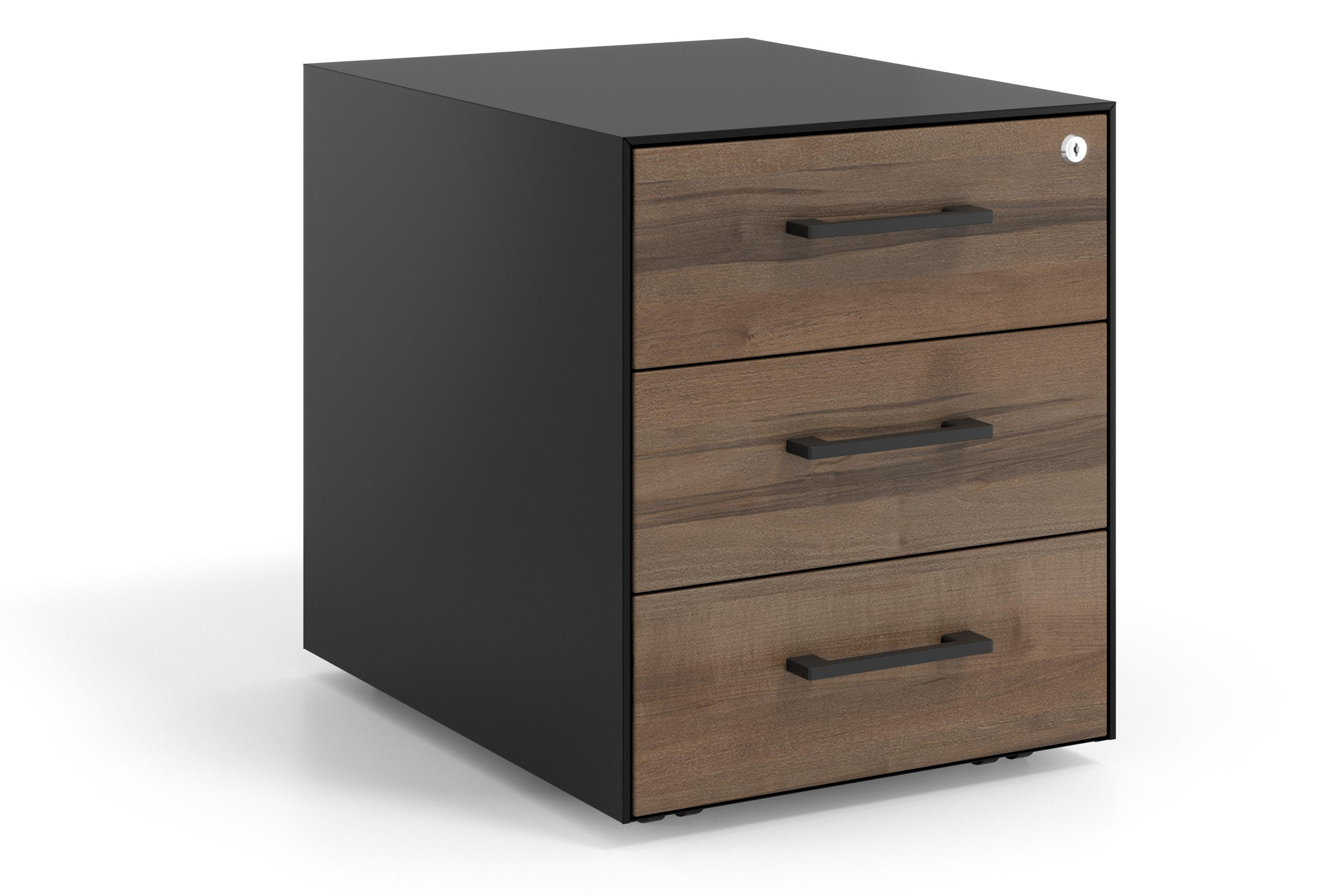 cajonera de escritorio noce sabi strong 3 cajones negro 1
