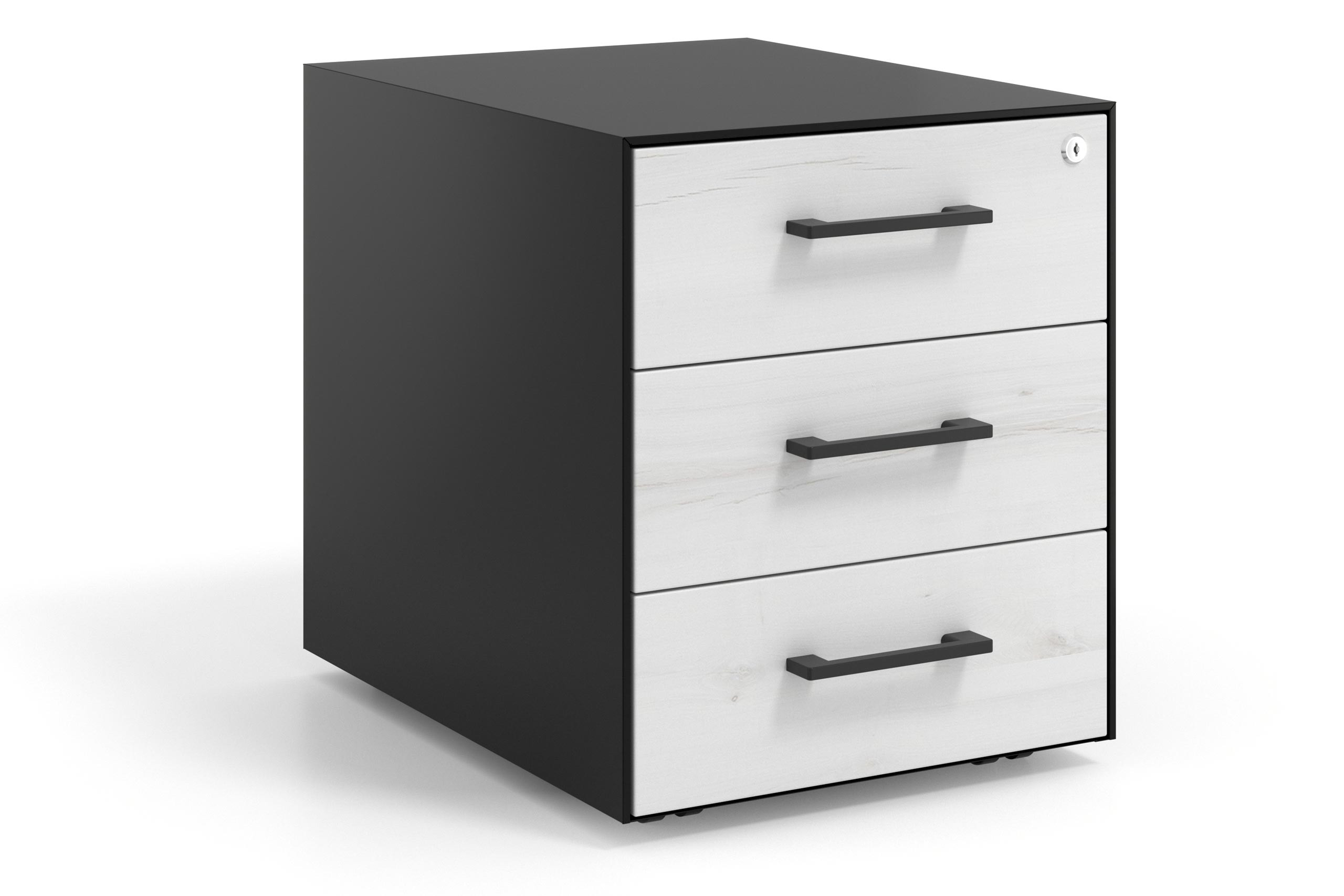 cajonera de escritorio albo strong 3 cajones negro 1