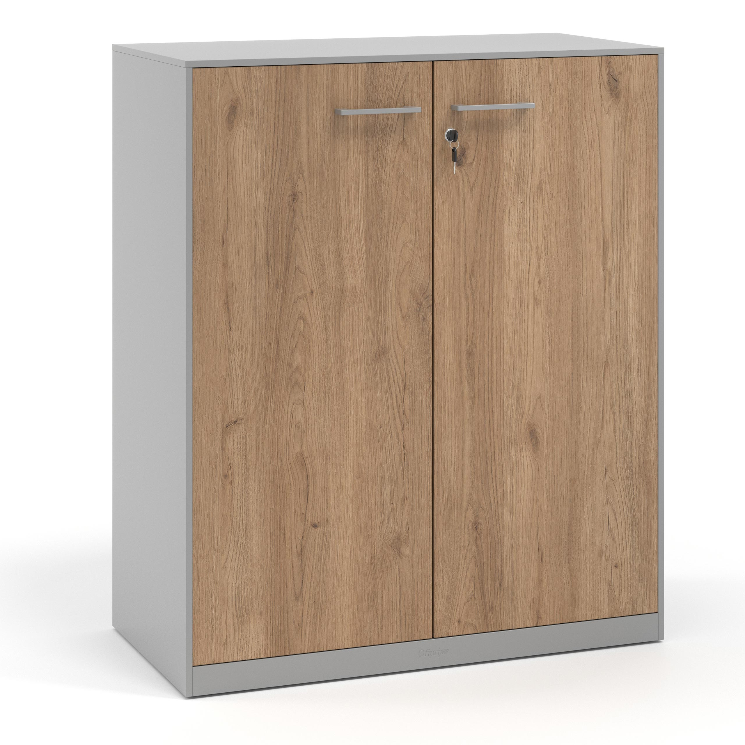 armario de oficina 109x92 naturale strong puertas de melamina aluminio 1