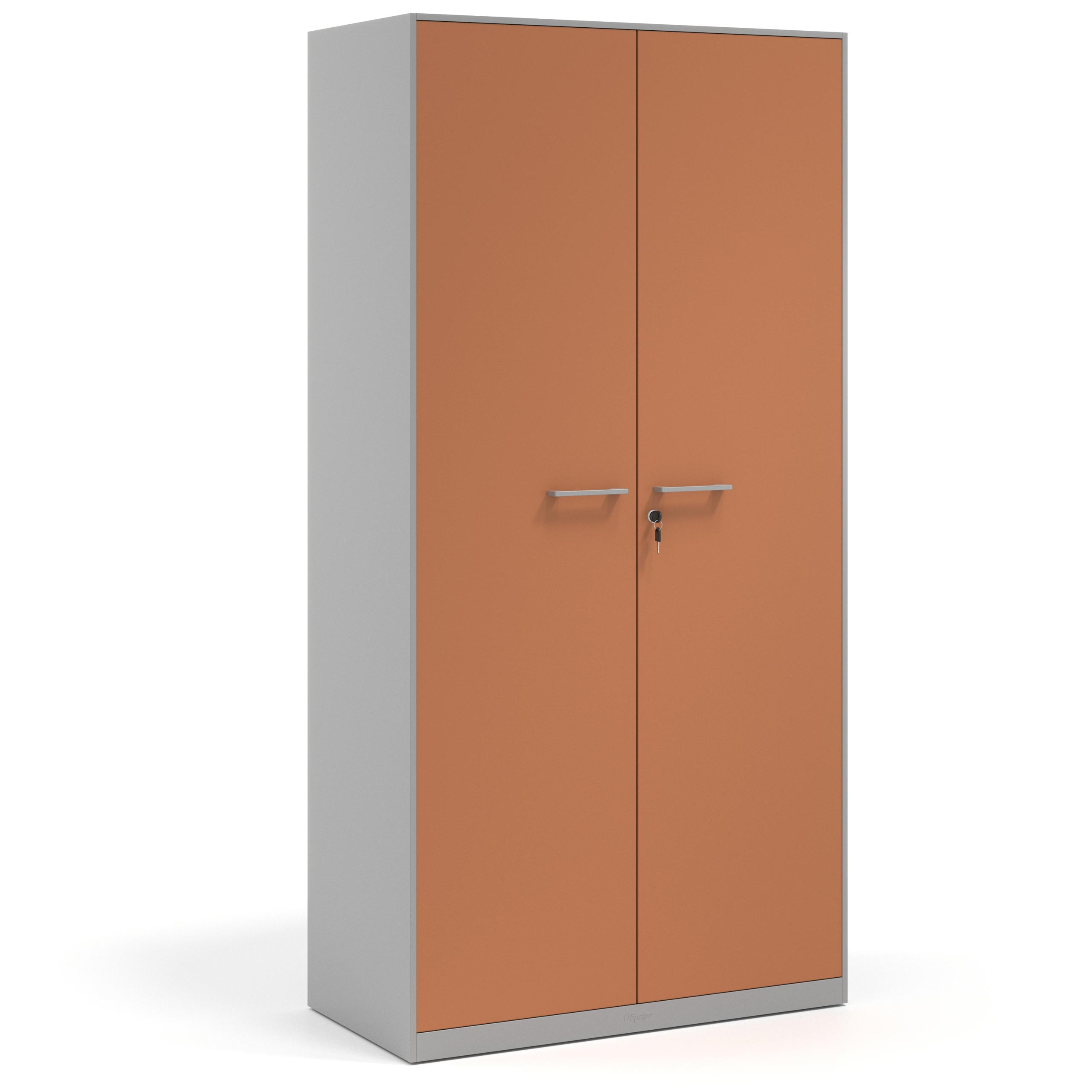 armario de oficina 185x92 terracota strong puertas de melamina aluminio 1
