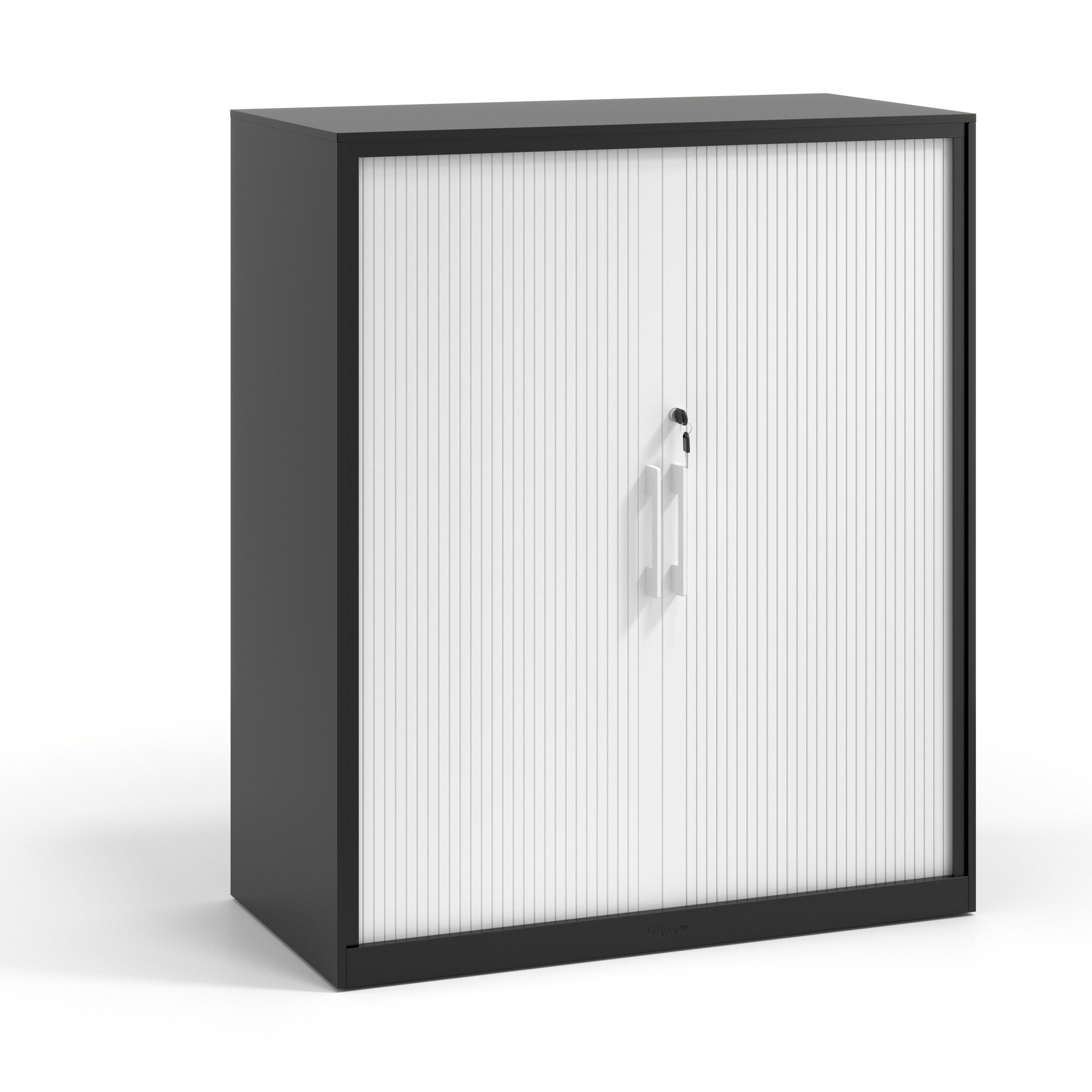 armario de persiana 109x92 blanco strong negro 1