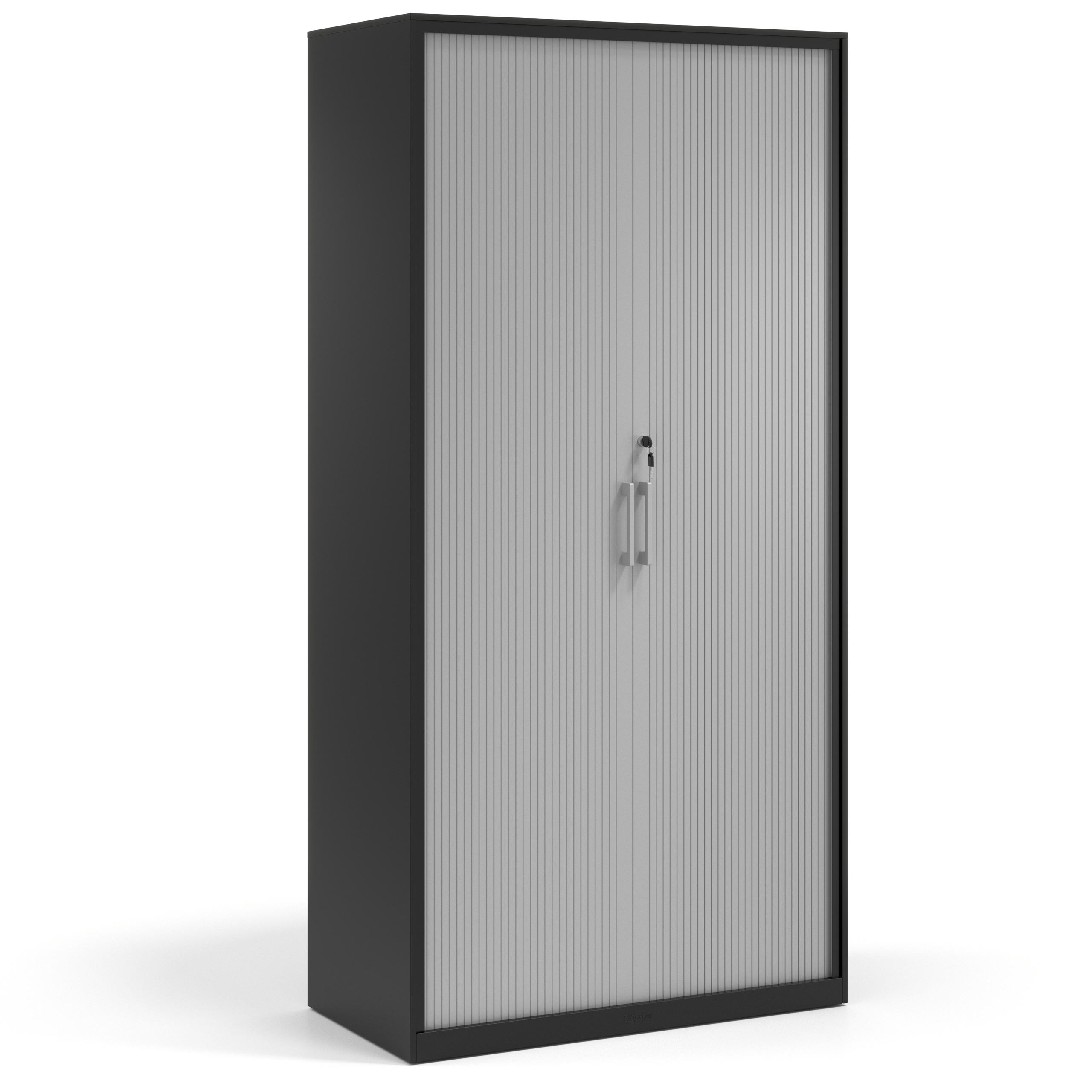 armario de persiana 185x92 aluminio strong negro 1