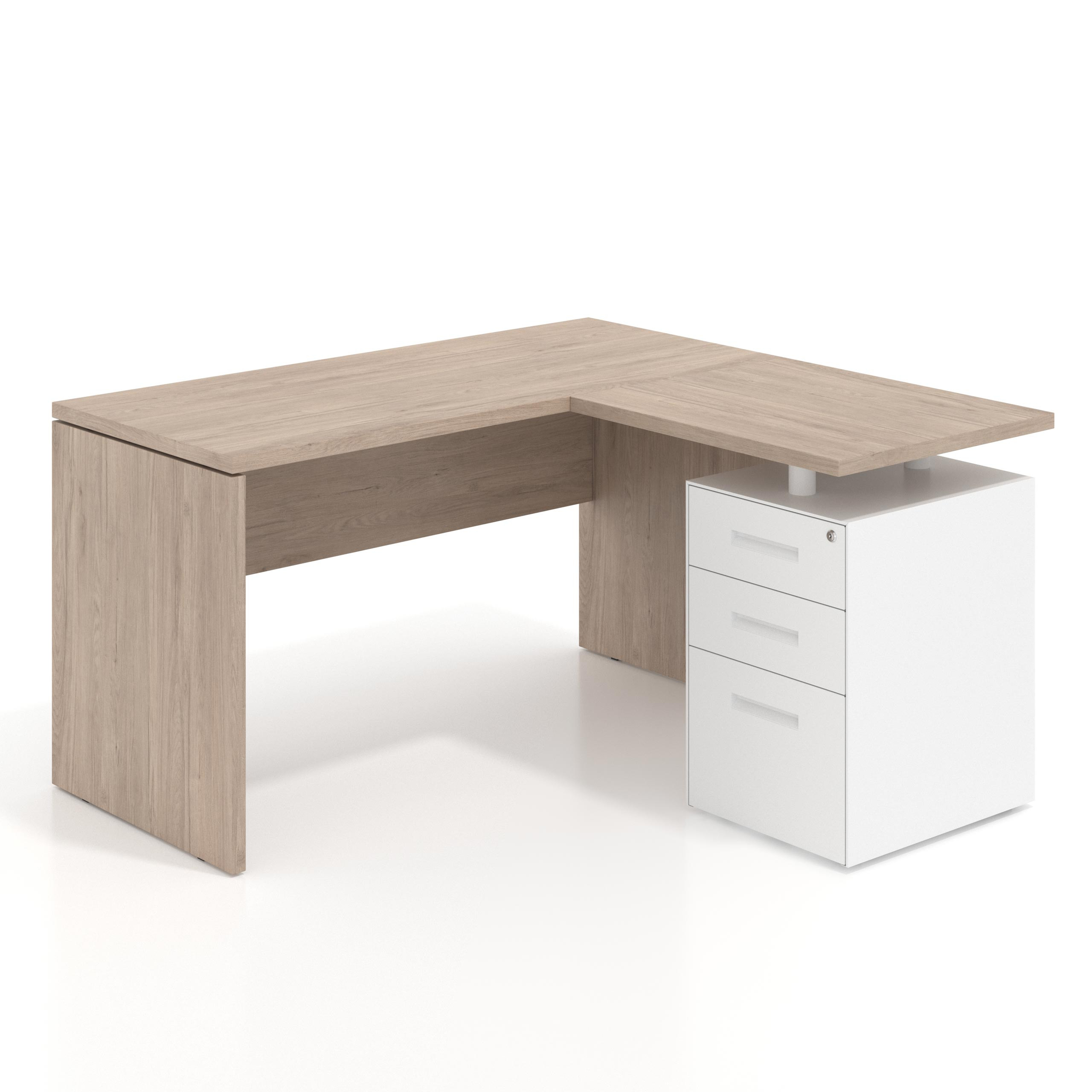 mesa en l work mesa fondo 60cm con alacajones 1