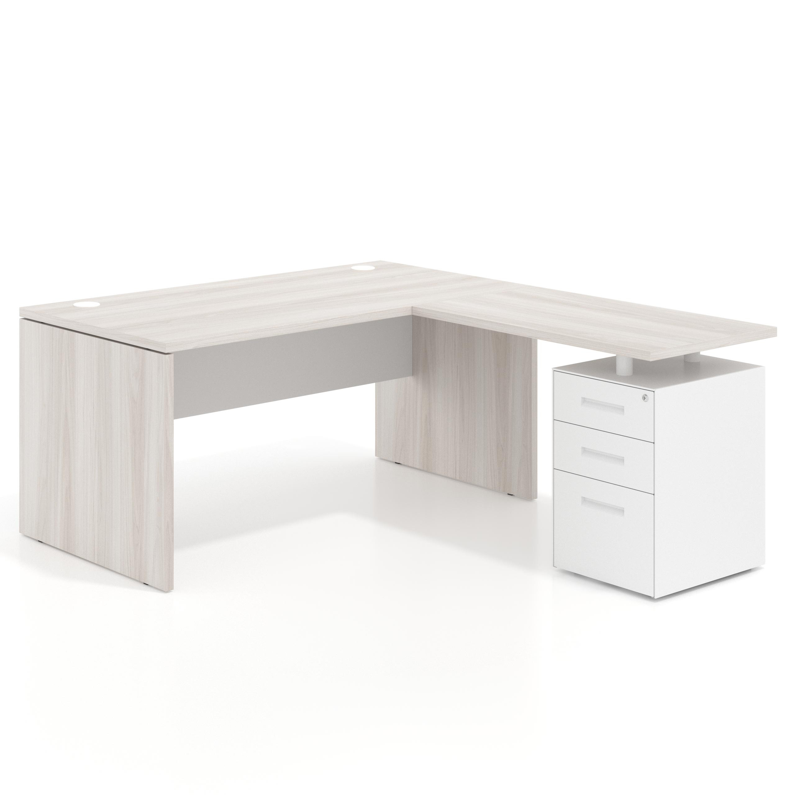 mesa en l 140x180 california blanco mate work mesa fondo 80cm con alacajones 1