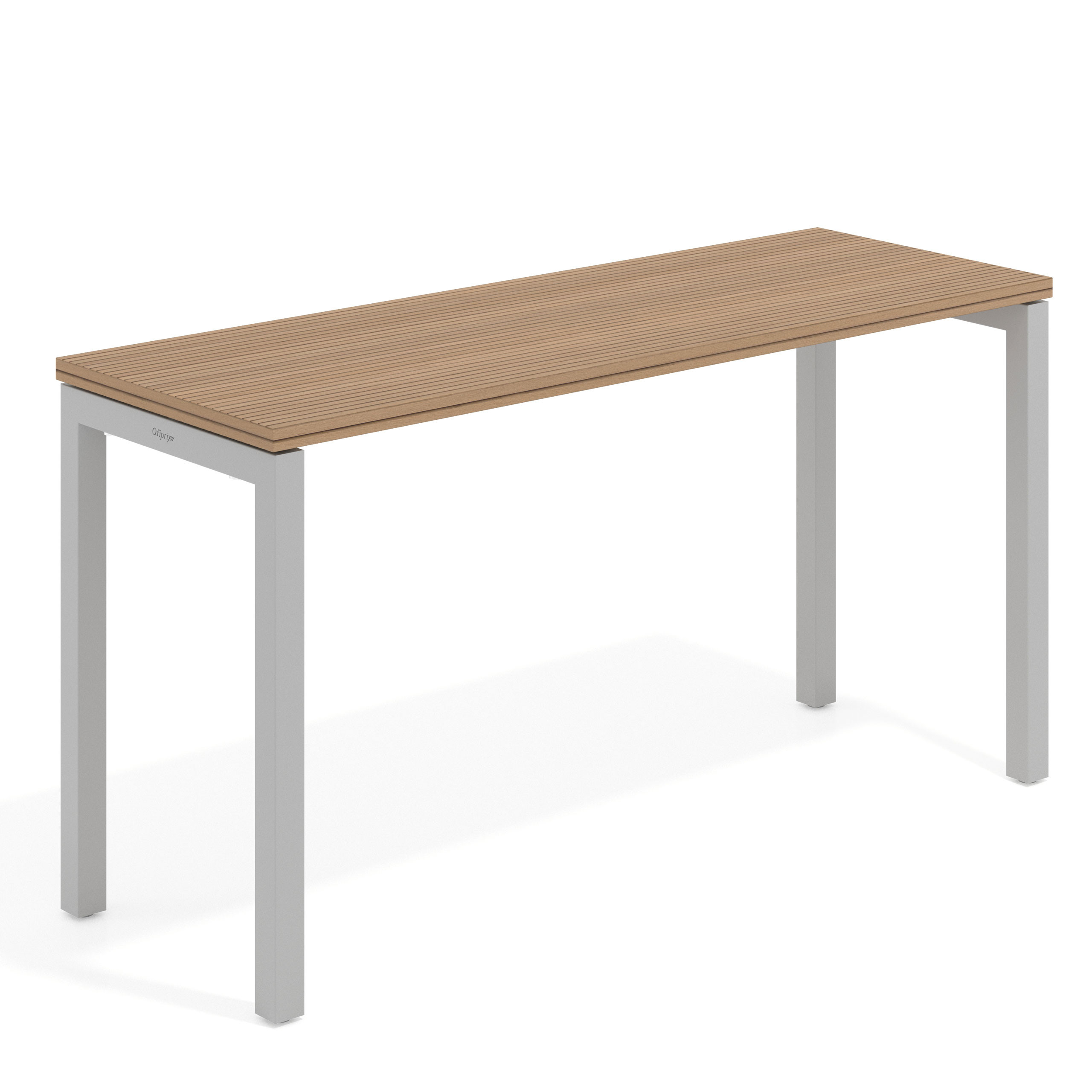 mesa de escritorio 100x50 rayado natural kube mesa individual fondo 50cm recto 1