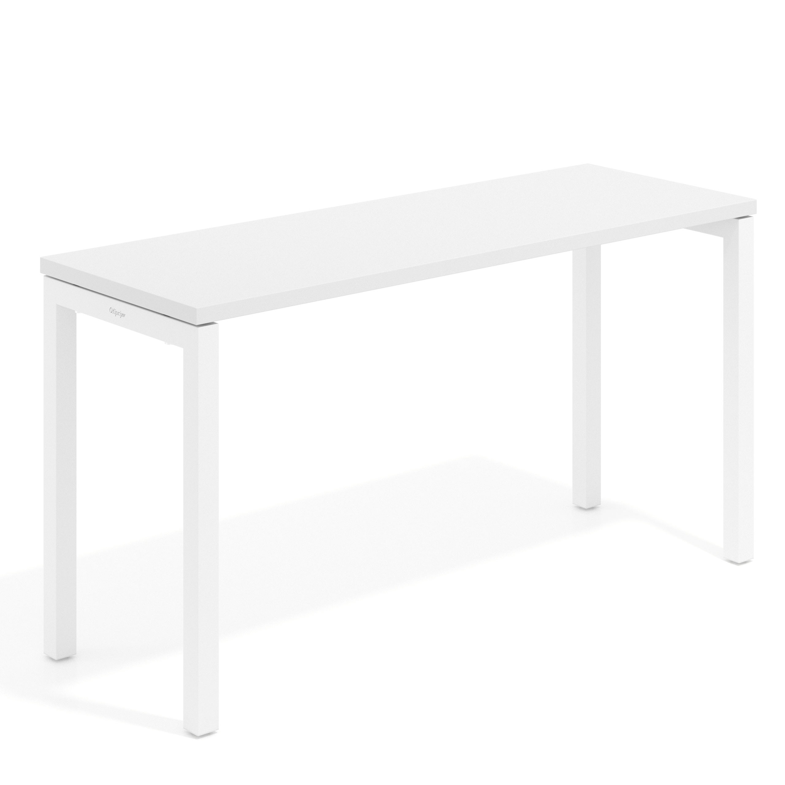 mesa de escritorio 100x50 blanco mate kube mesa individual fondo 50cm recto 1