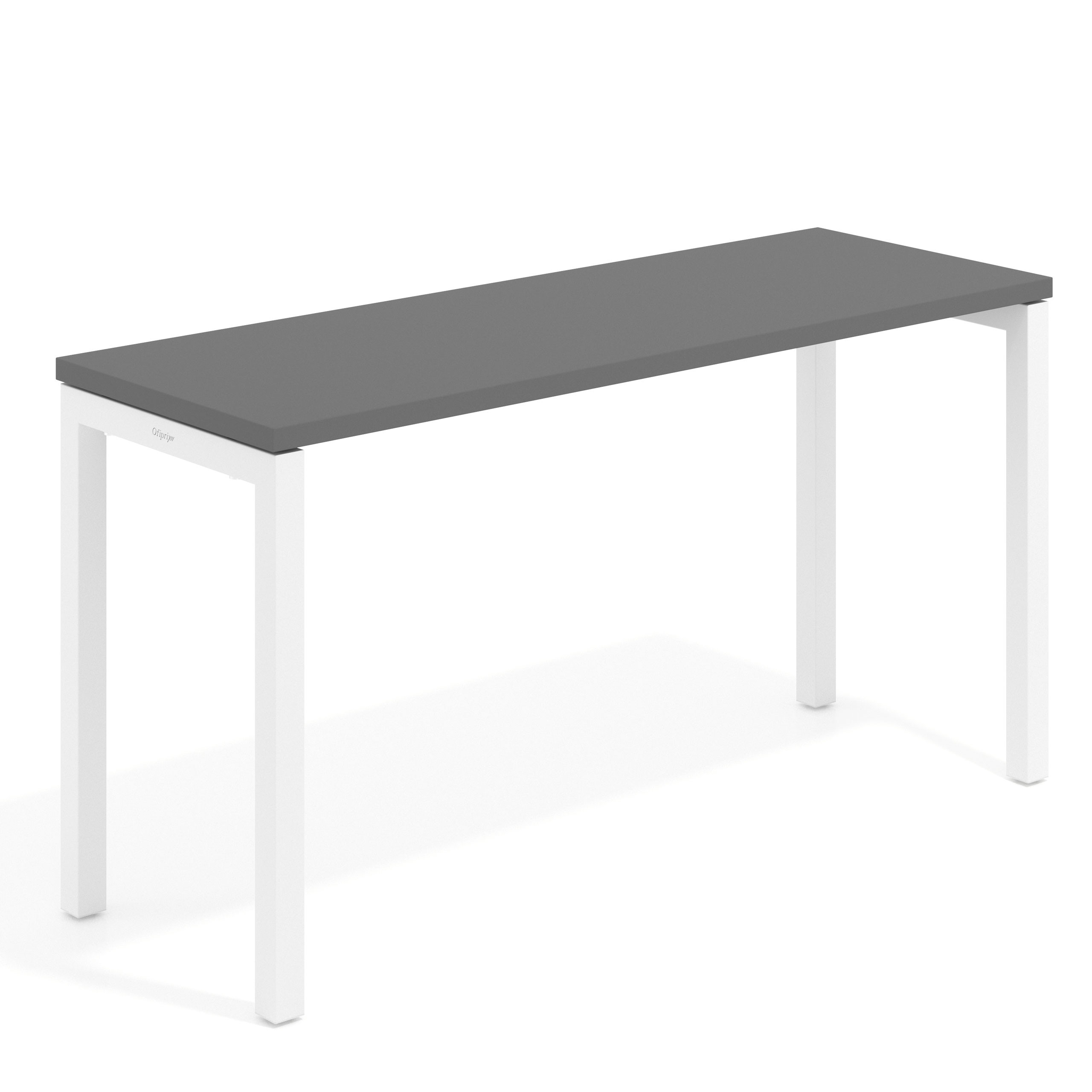 mesa de escritorio 100x50 gris tormenta kube mesa individual fondo 50cm recto 1
