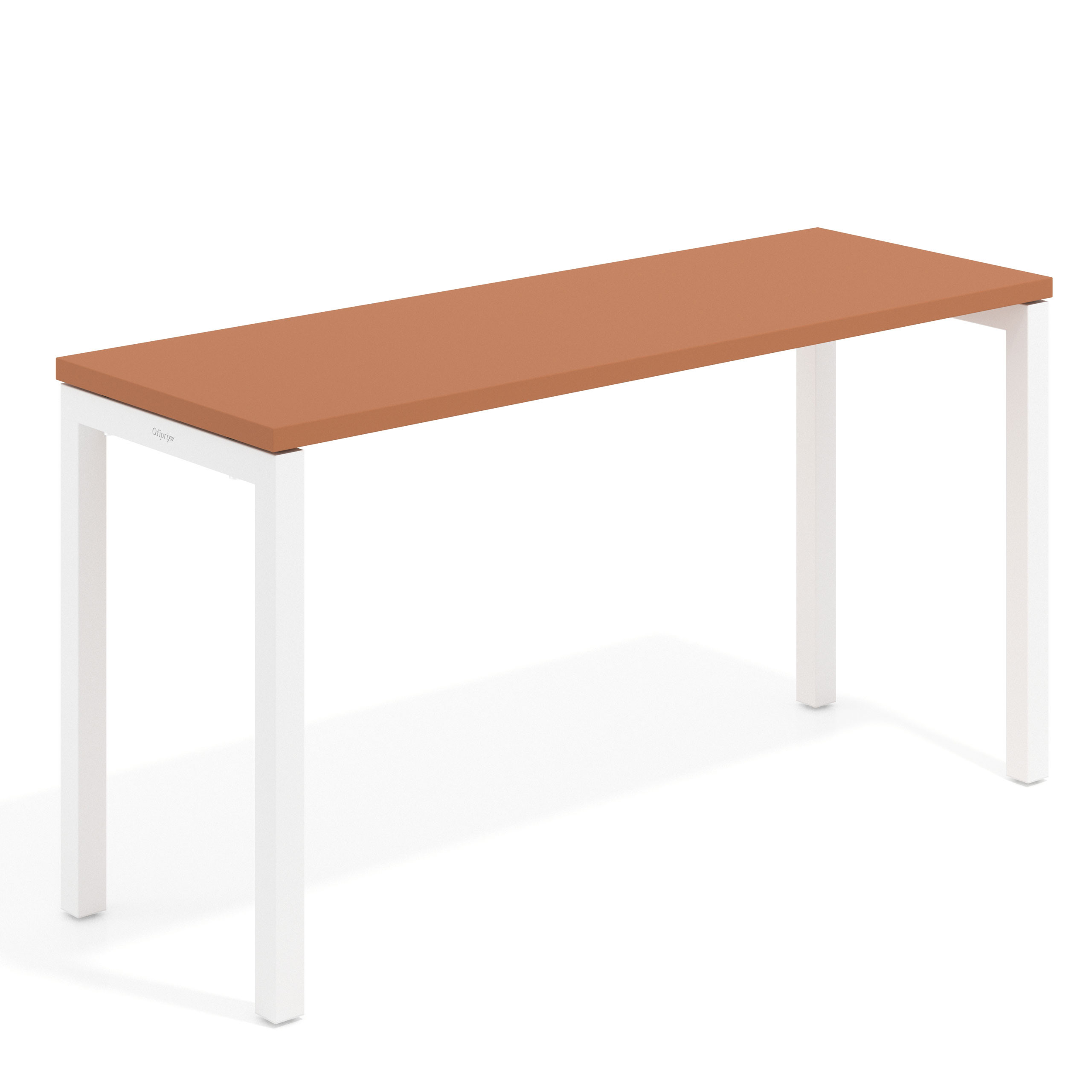 mesa de escritorio 100x50 terracota kube mesa individual fondo 50cm recto 1