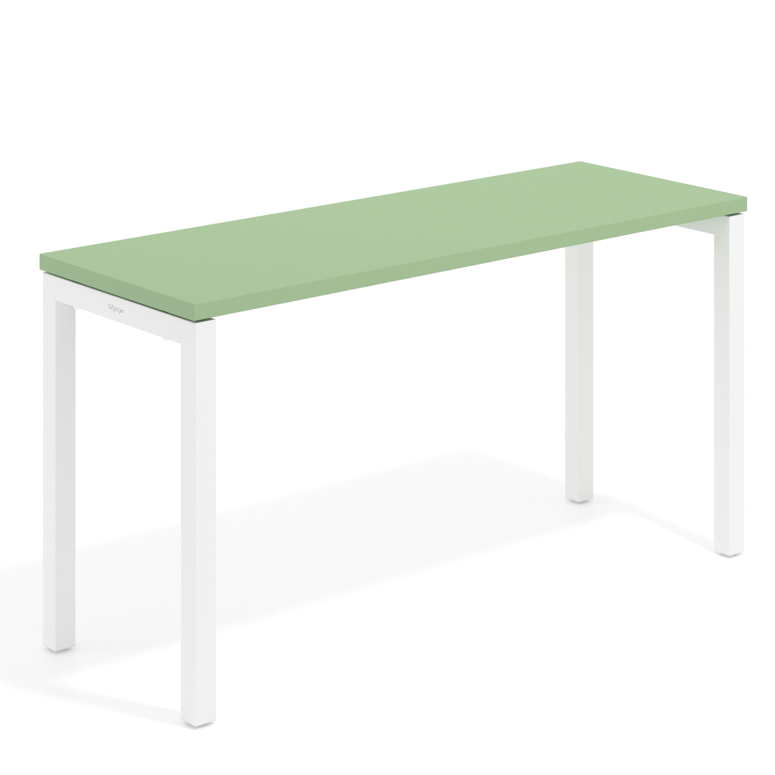mesa de escritorio 100x50 verde talco kube mesa individual fondo 50cm recto 1