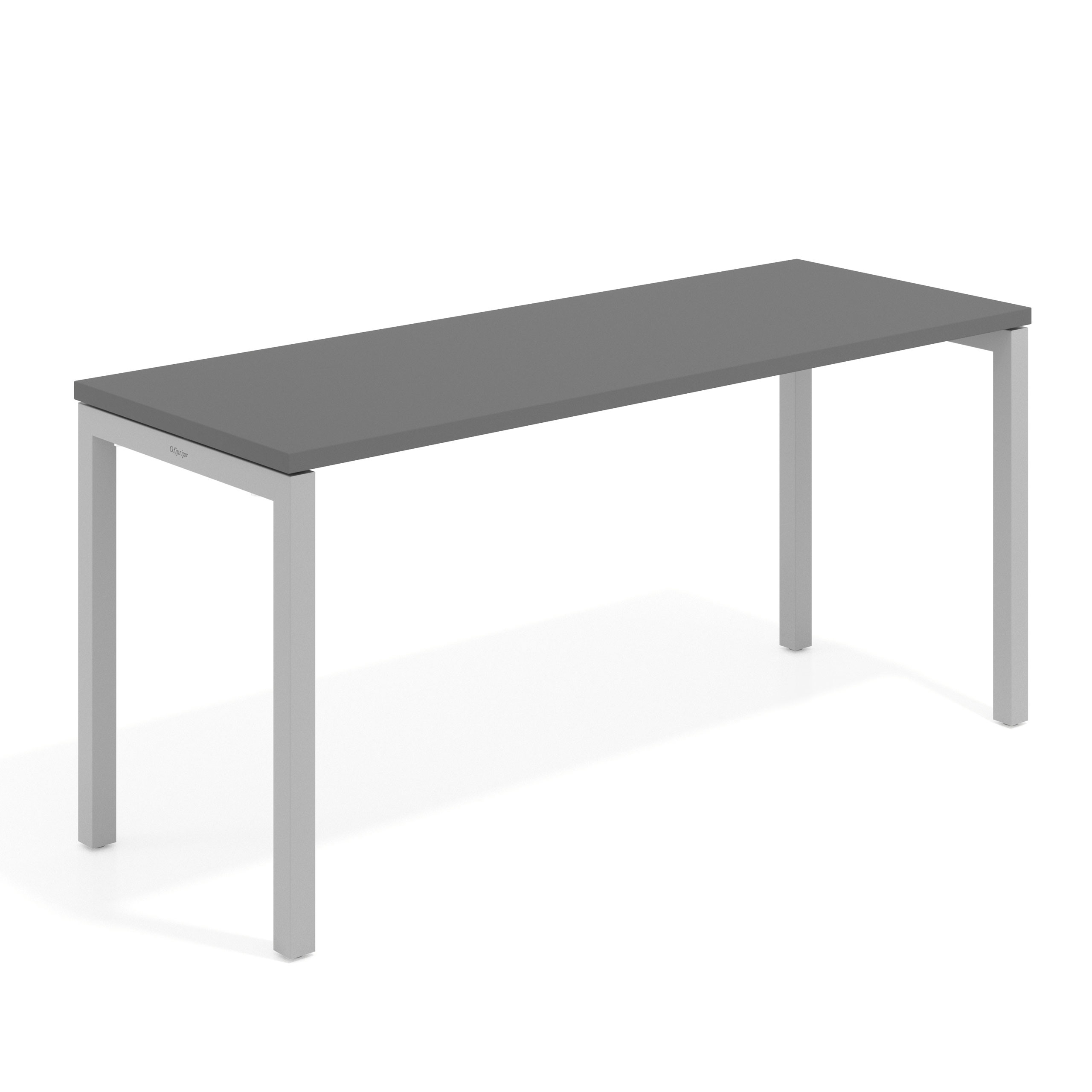 mesa de escritorio 100x60 gris tormenta kube mesa individual fondo 60cm recto 1