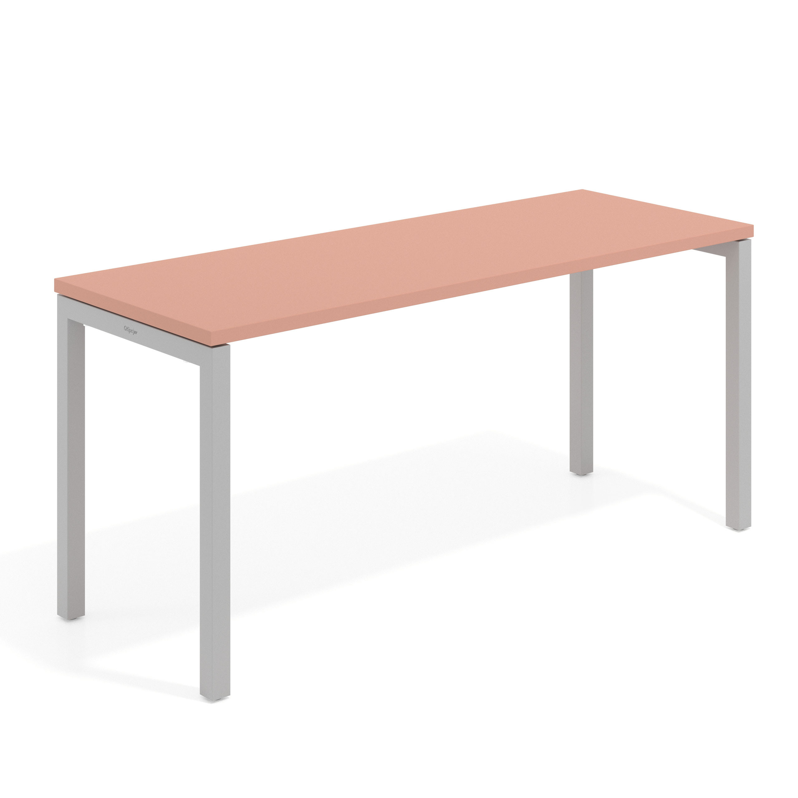 mesa de escritorio 100x60 rosa talco kube mesa individual fondo 60cm recto 1
