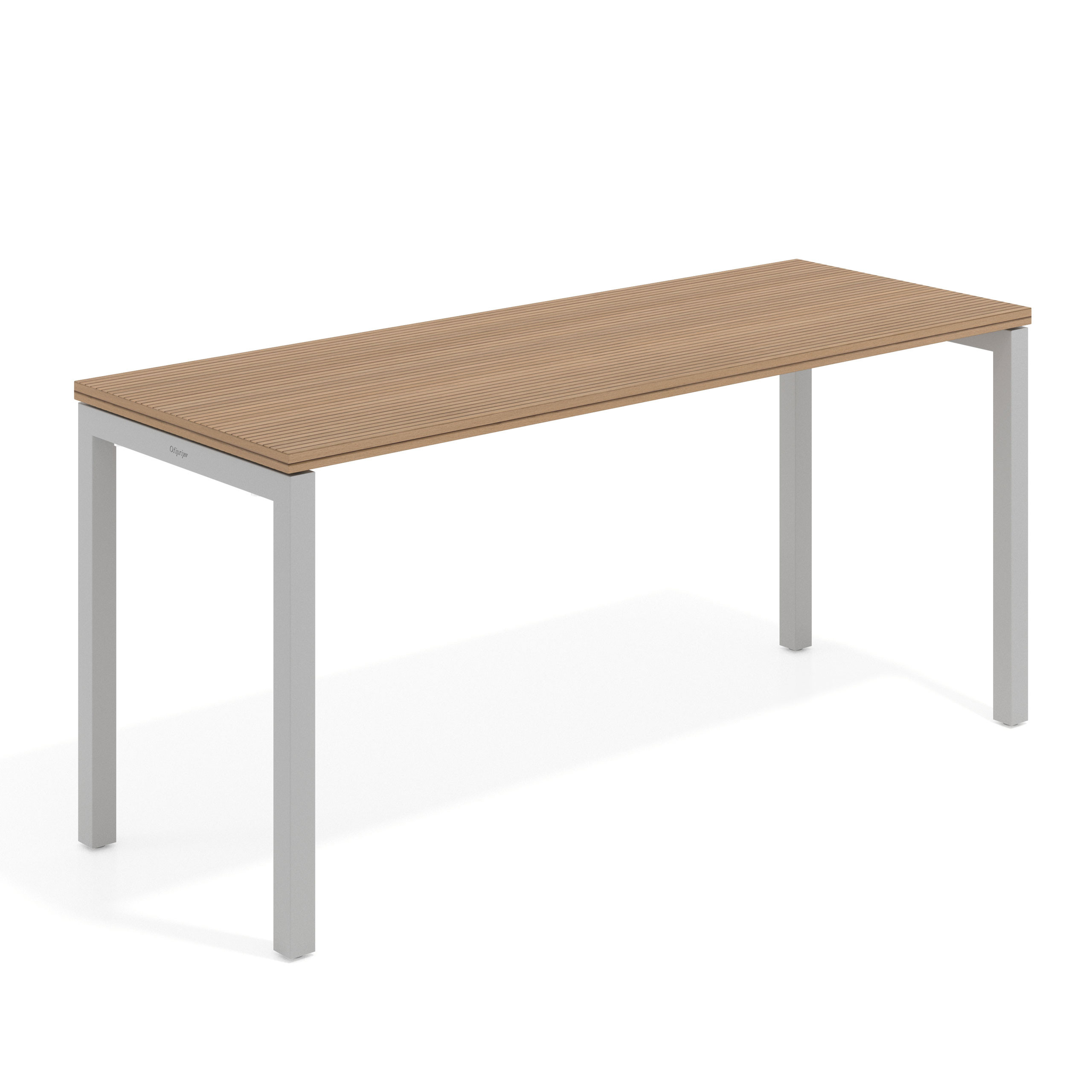 mesa de escritorio 100x60 rayado natural kube mesa individual fondo 60cm recto 1