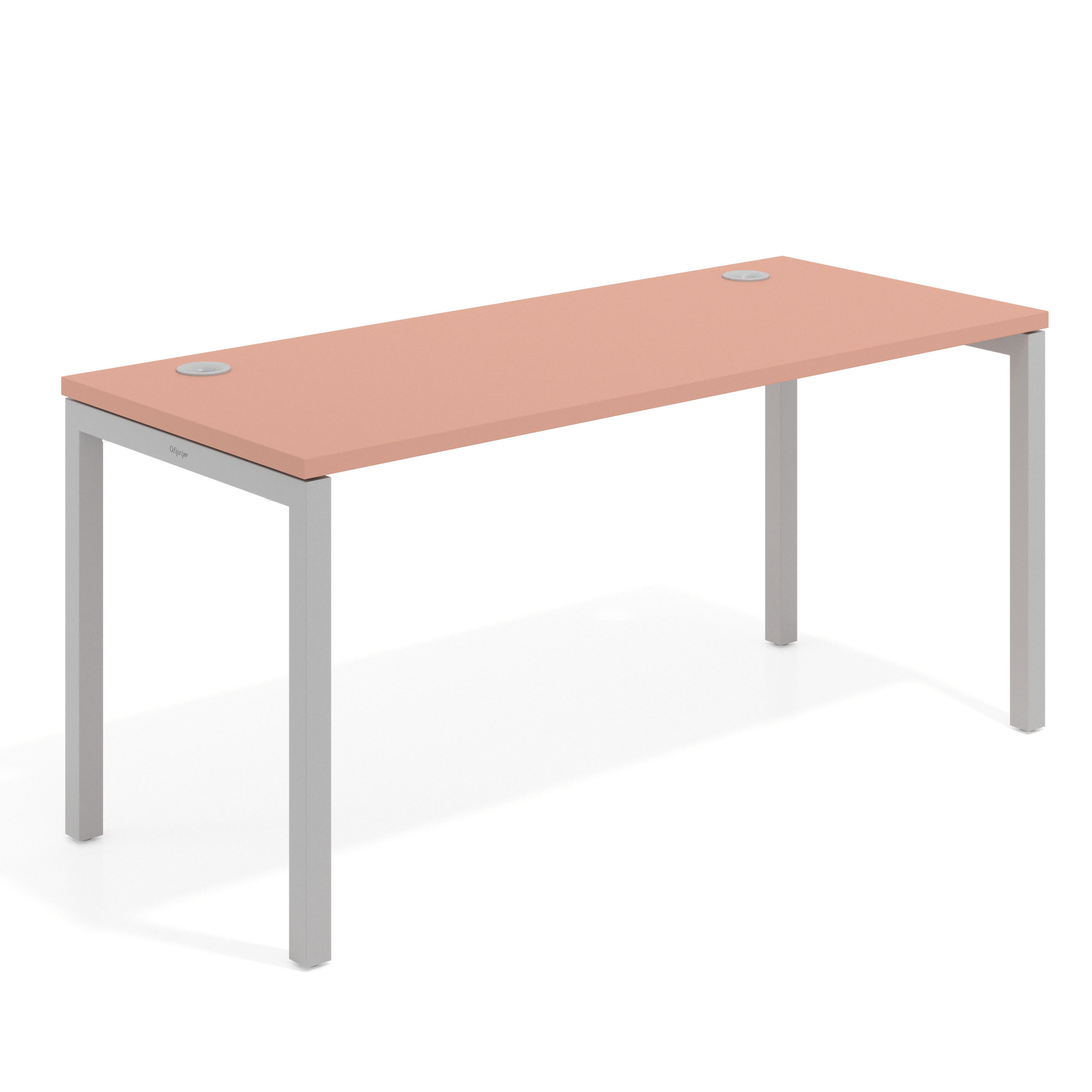 mesa de escritorio 100x68 rosa talco kube mesa individual fondo 68cm recto 1