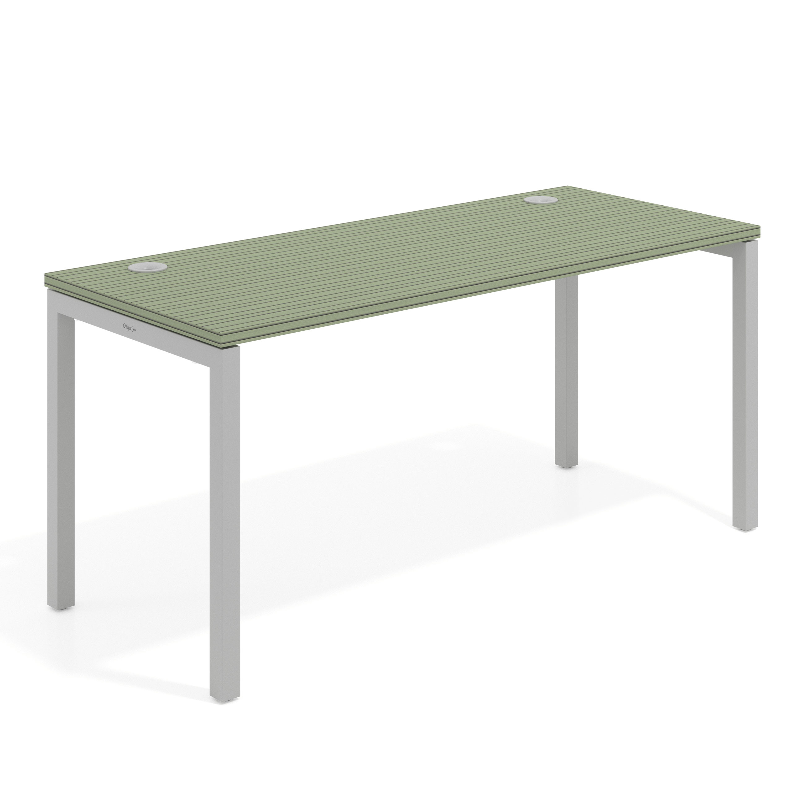 mesa de escritorio 100x68 rayado sauce kube mesa individual fondo 68cm recto 1