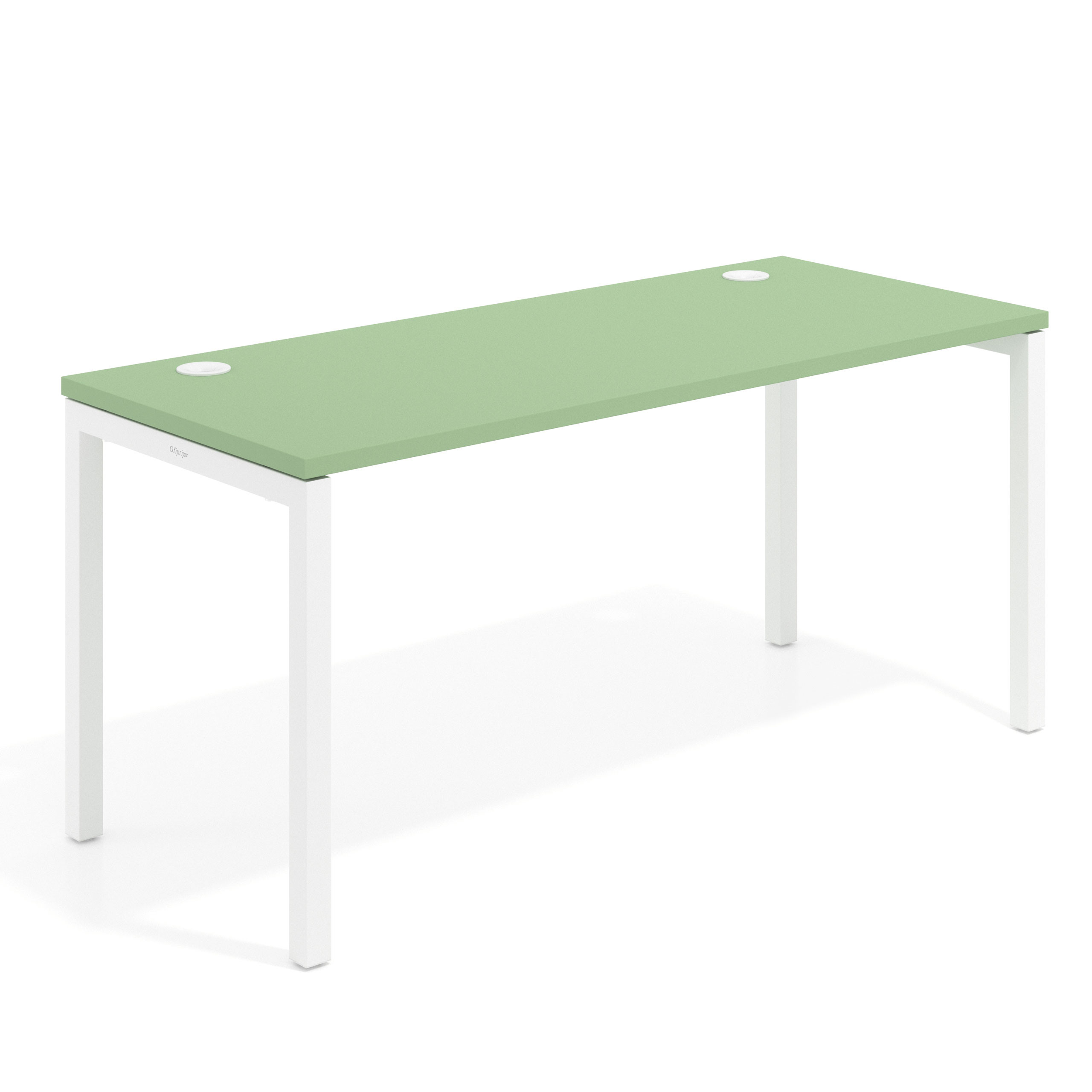 mesa de escritorio 100x68 verde talco kube mesa individual fondo 68cm recto 1