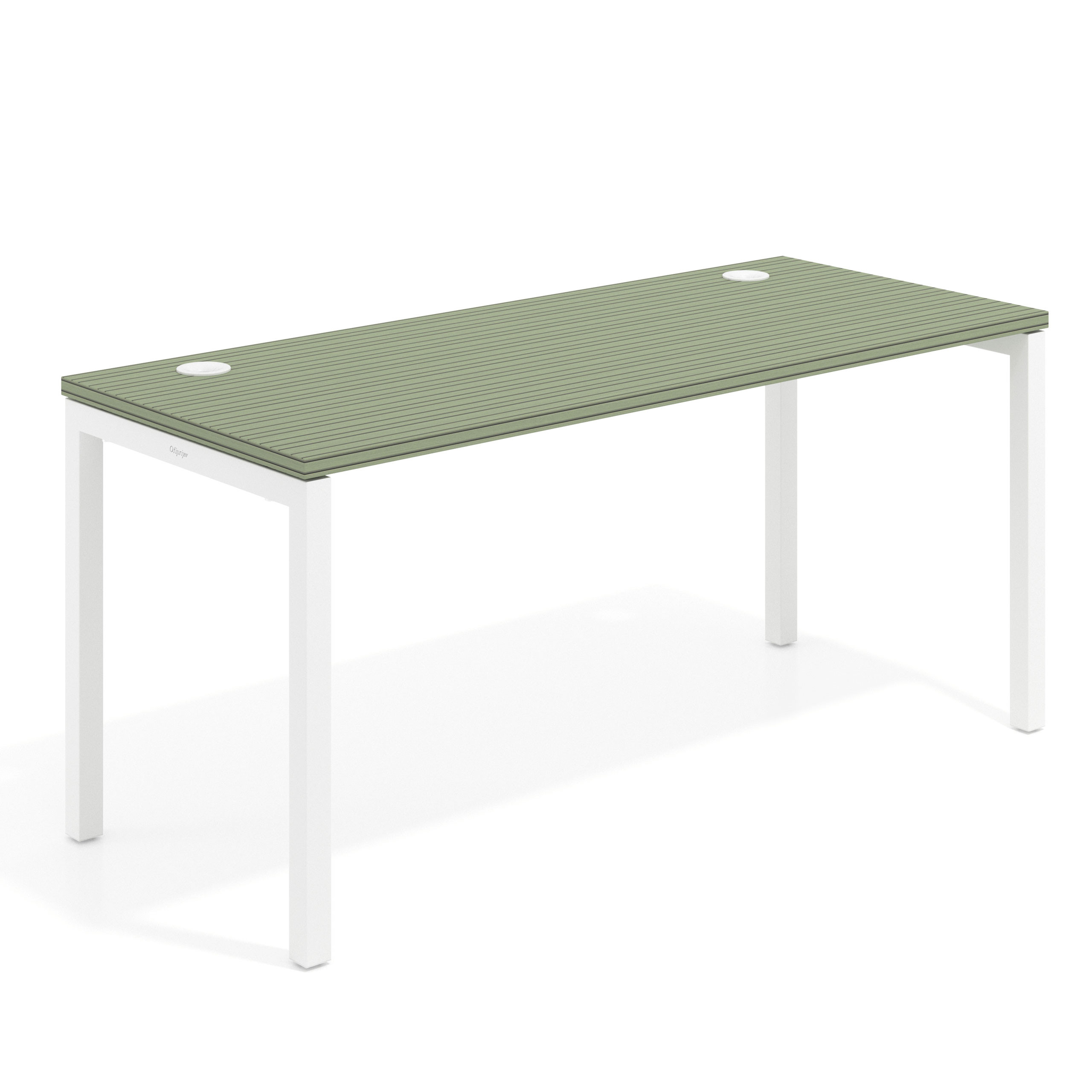 mesa de escritorio 100x68 rayado sauce kube mesa individual fondo 68cm recto 1