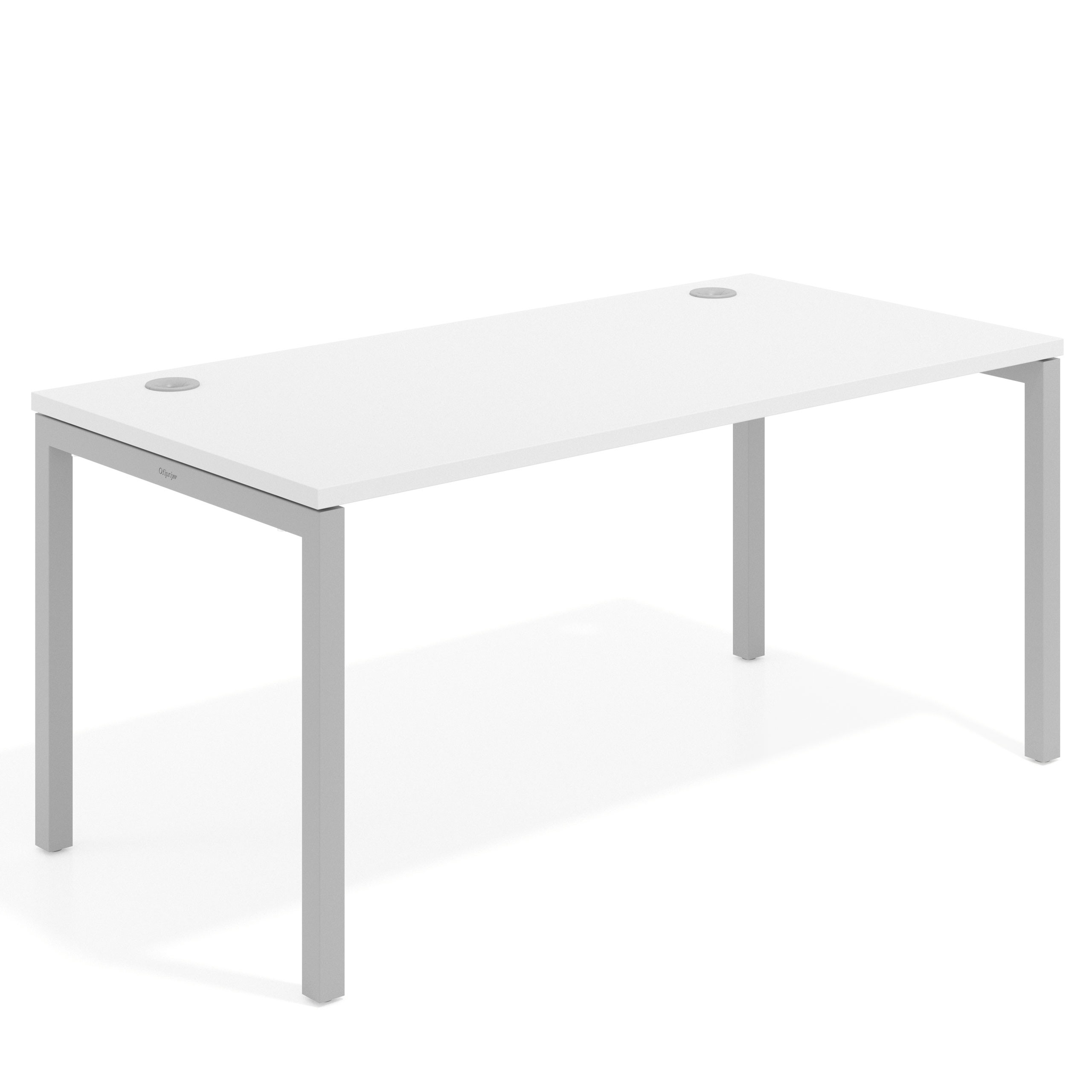 mesa de escritorio 80x80 blanco mate kube mesa individual fondo 80cm recto 1