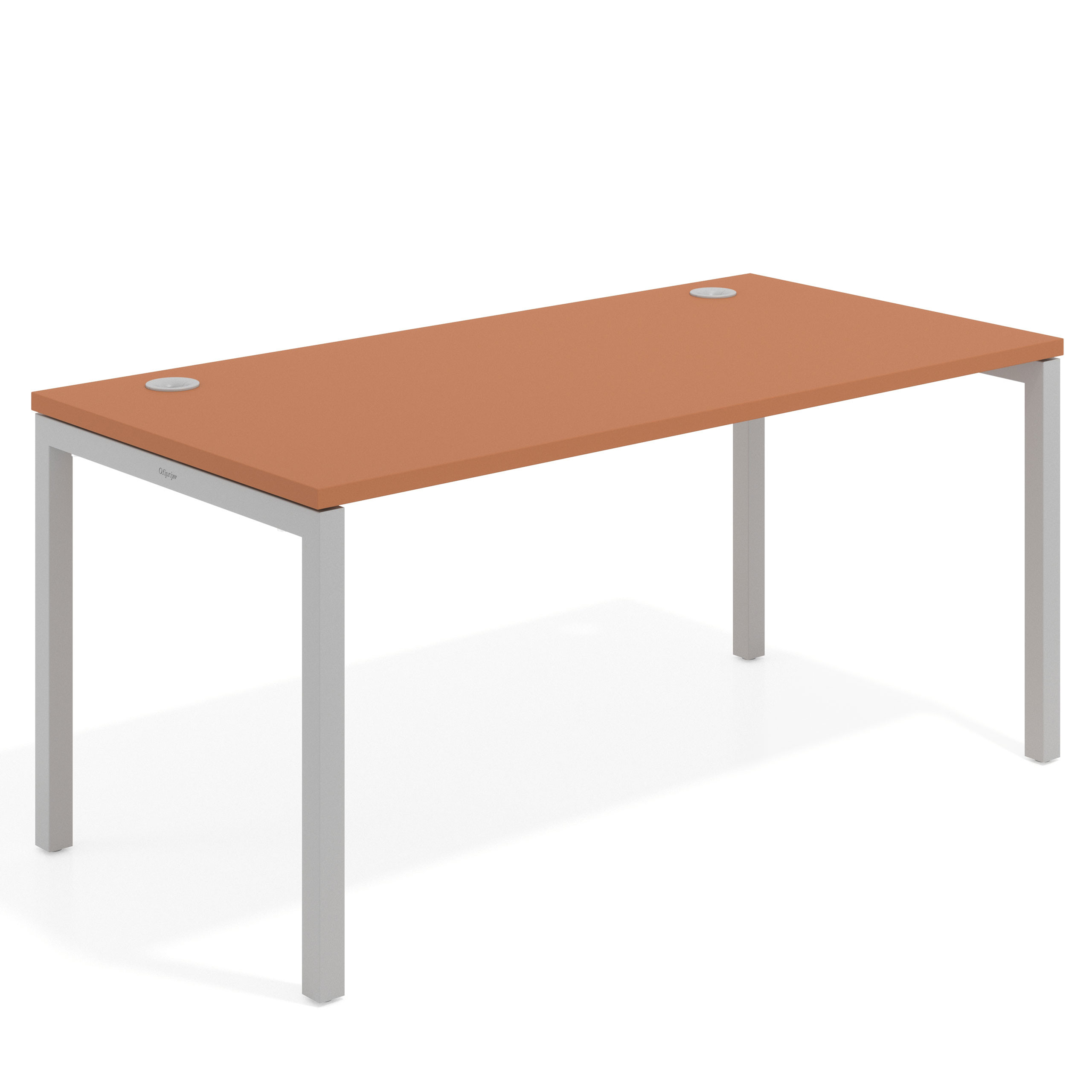 mesa de escritorio 100x80 terracota kube mesa individual fondo 80cm recto 1