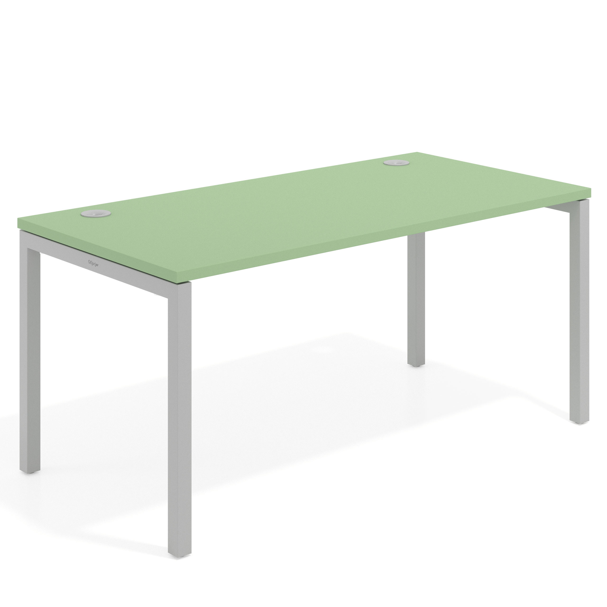 mesa de escritorio 100x80 verde talco kube mesa individual fondo 80cm recto 1