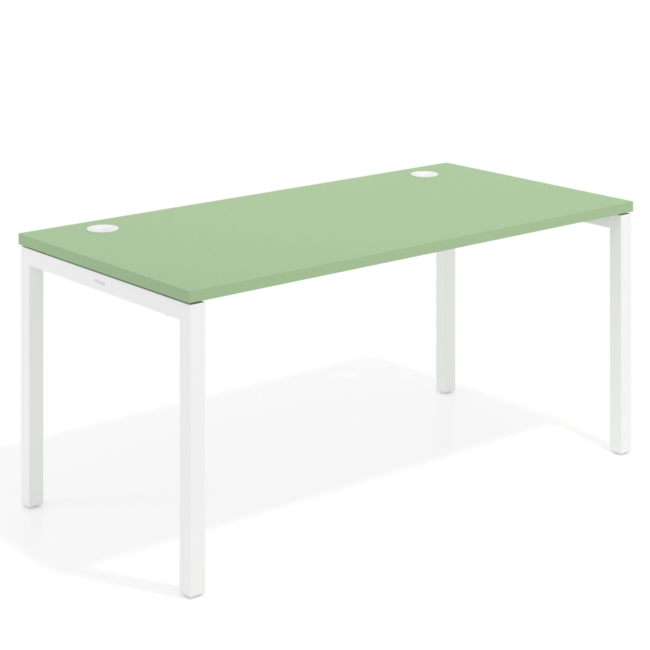 mesa de escritorio 100x80 verde talco kube mesa individual fondo 80cm recto 1