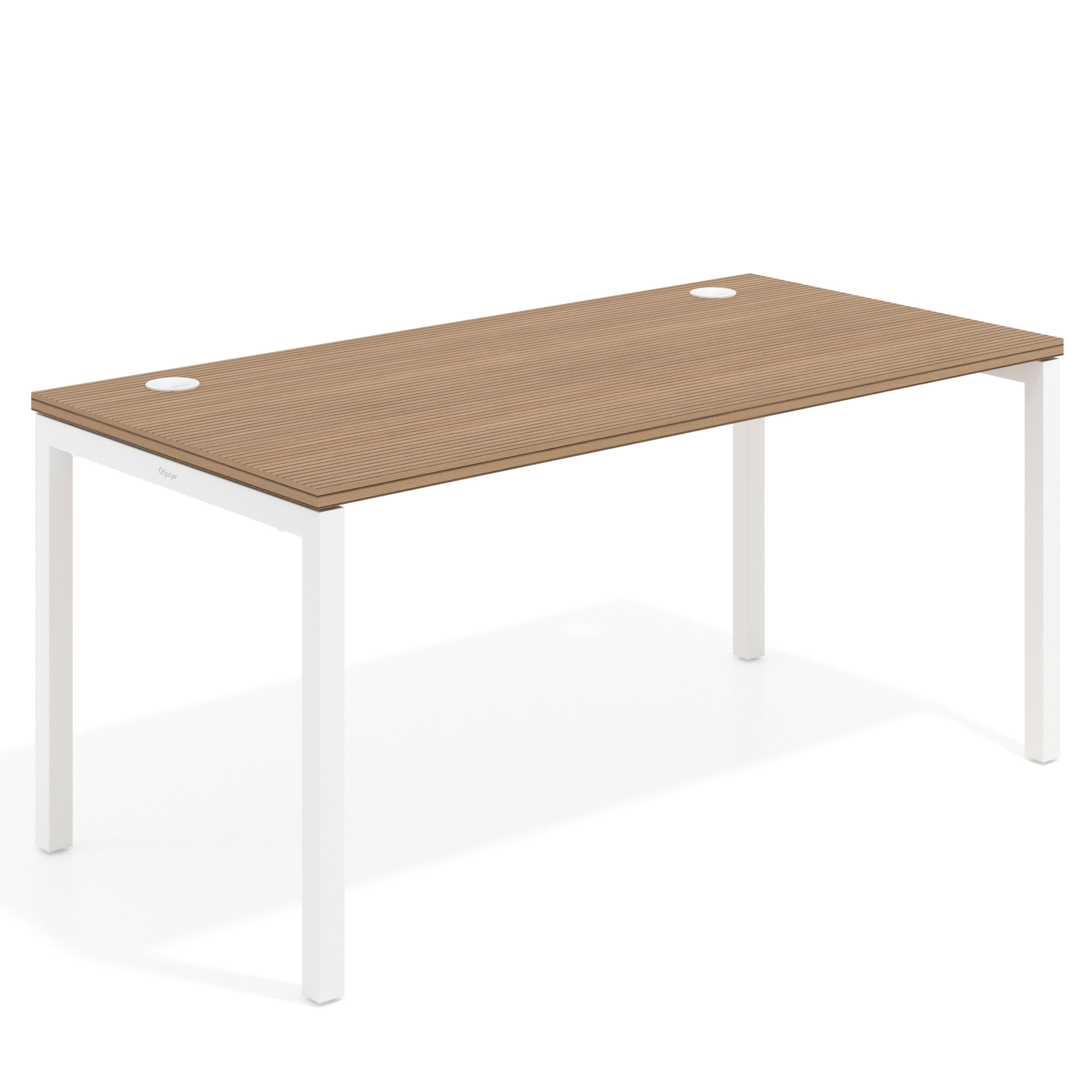 mesa de escritorio 100x80 rayado natural kube mesa individual fondo 80cm recto 1