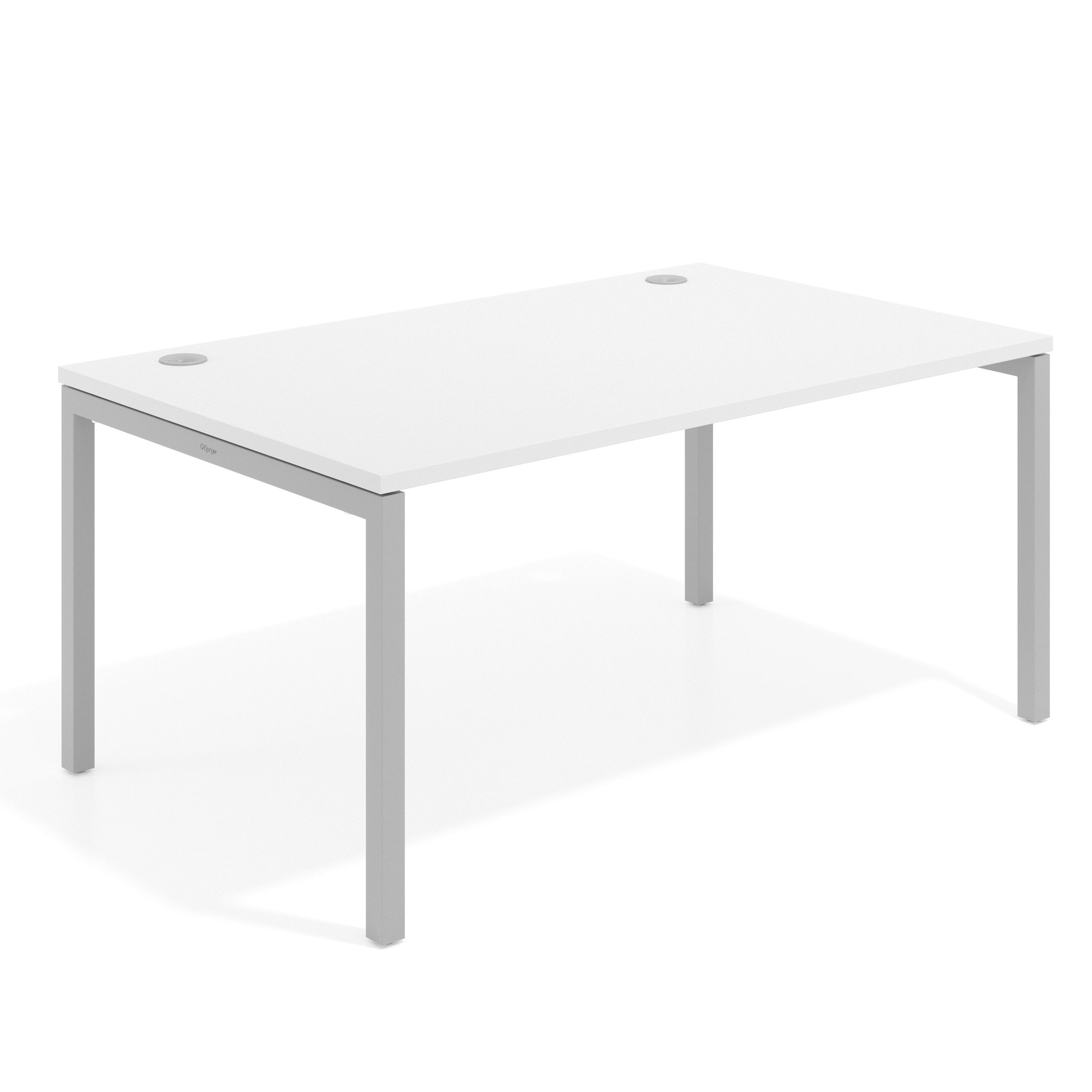 mesa de escritorio 200x100 blanco mate kube mesa individual fondo 100cm recto 1