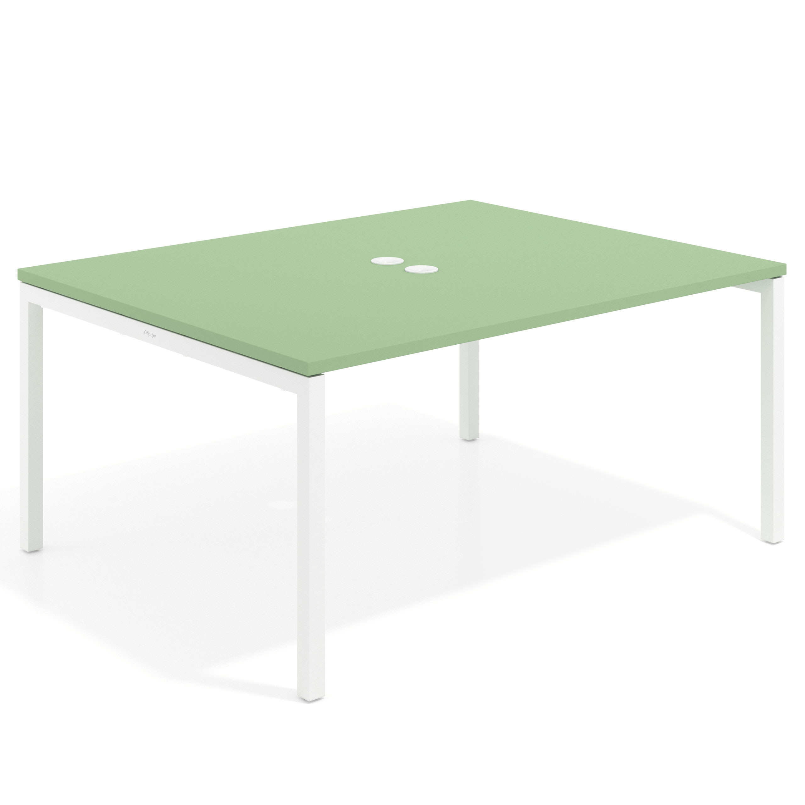 mesa co working 160x126 verde talco kube mesa coworking fondo 126cm recto 1