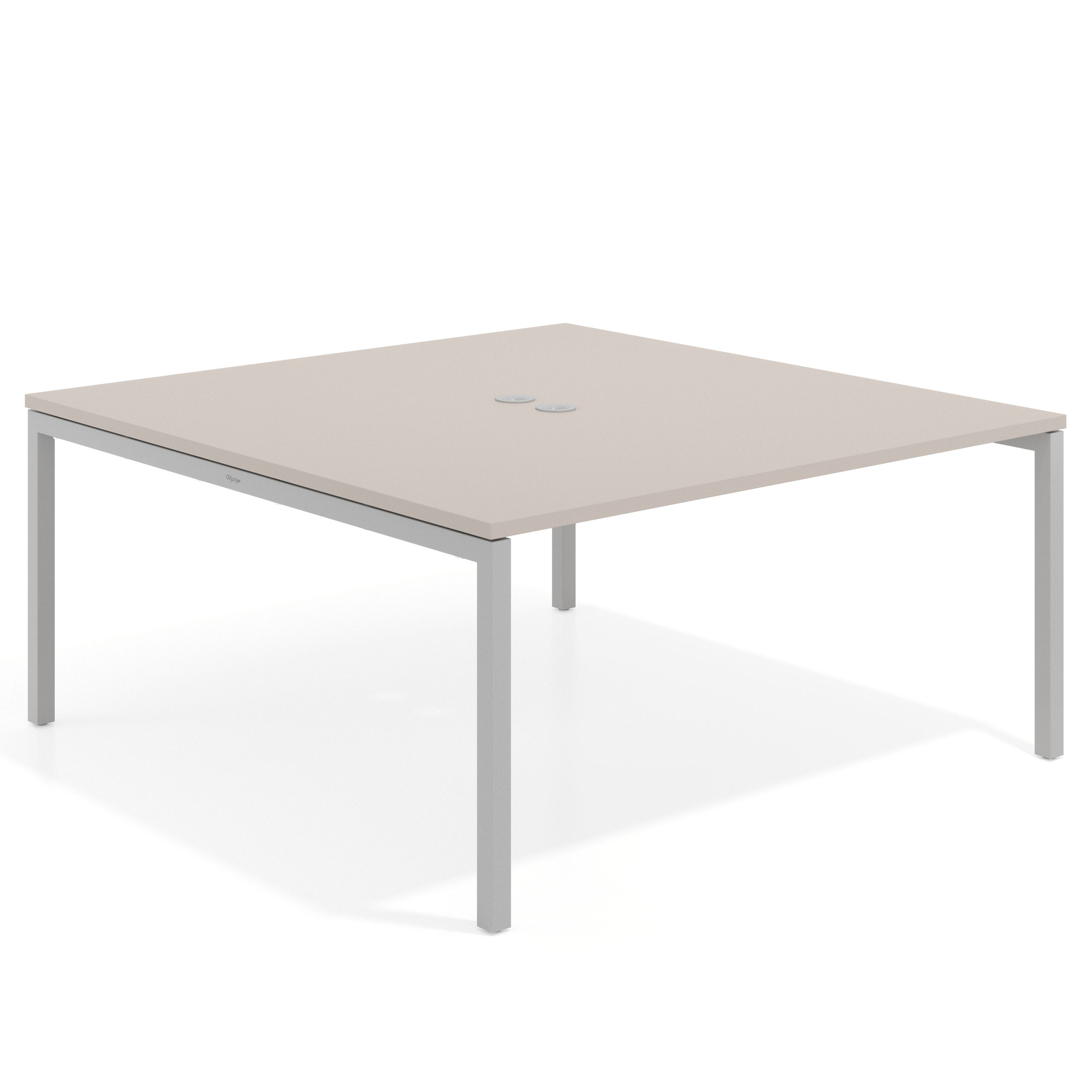mesa co working 140x166 gris coco kube mesa coworking fondo 166cm recto 1