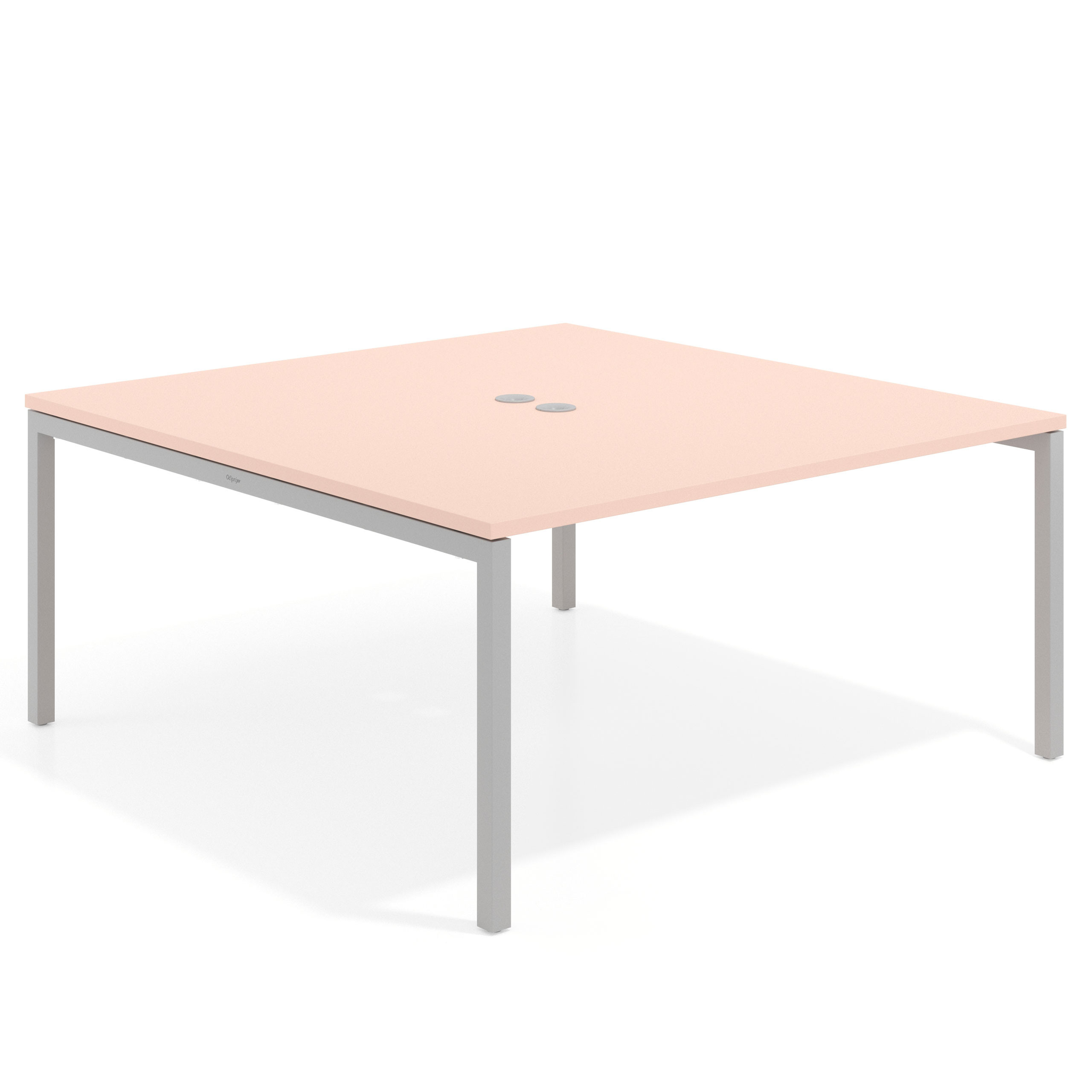 mesa co working 160x166 rosa nube kube mesa coworking fondo 166cm recto 1