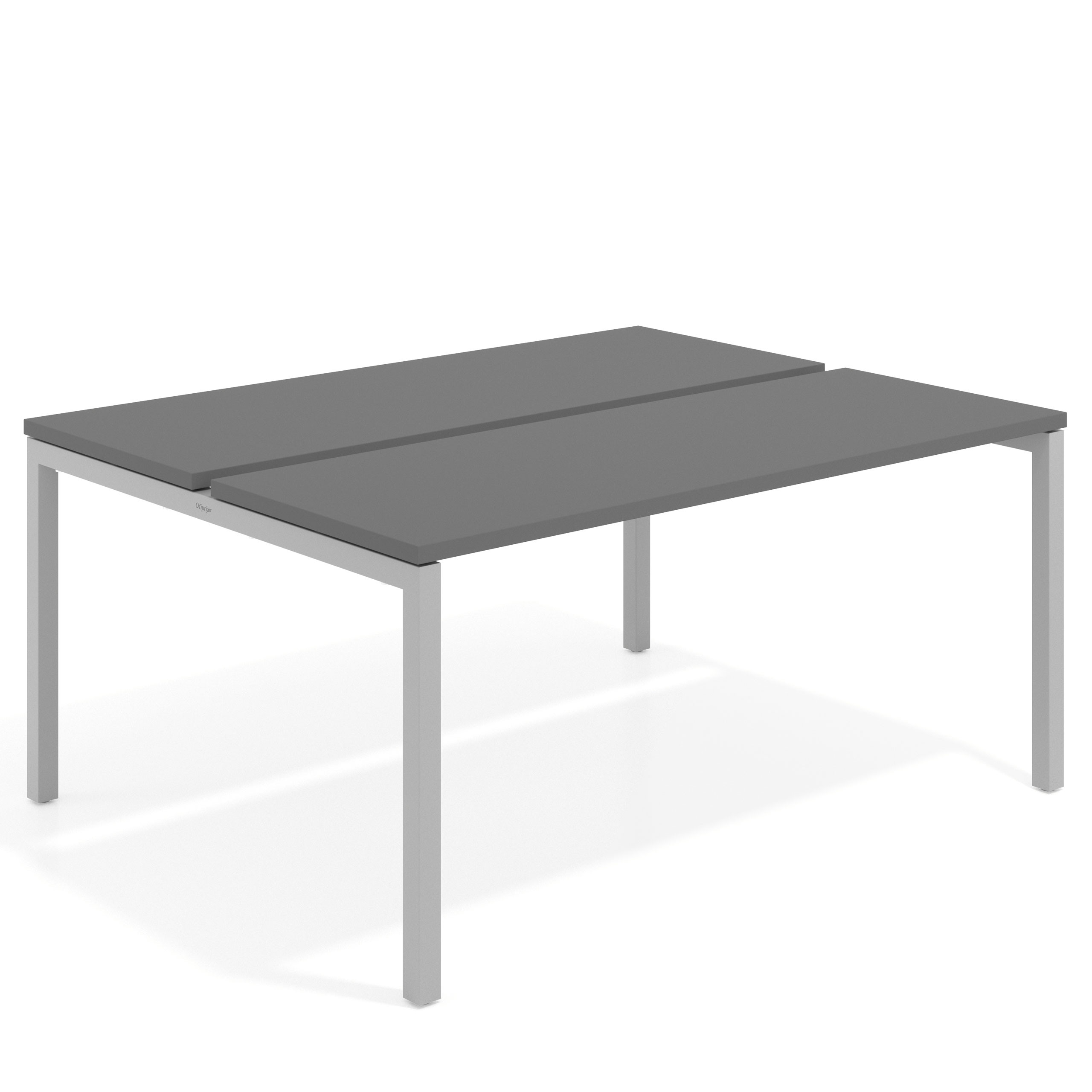 mesa multipuesto 100x126 gris tormenta kube mesa bench fondo 126cm recto 1