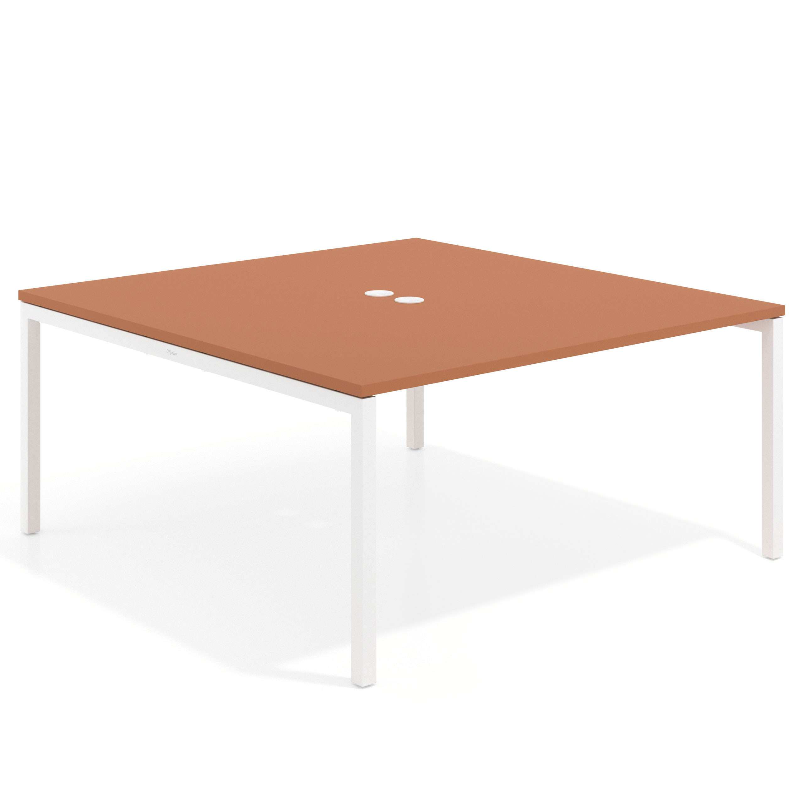 mesa co working 120x166 terracota kube mesa coworking fondo 166cm recto 1