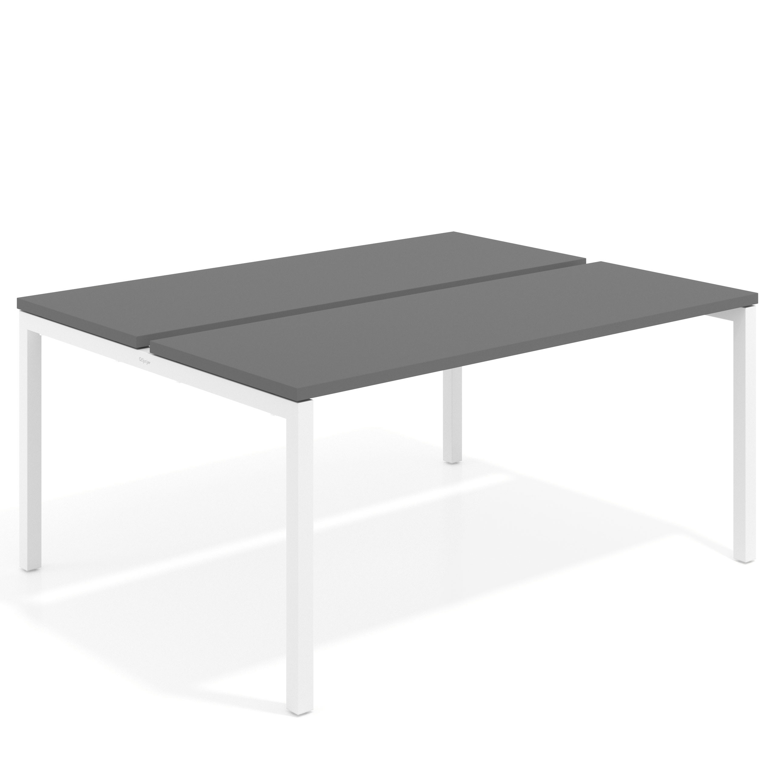 mesa multipuesto 140x126 gris tormenta kube mesa bench fondo 126cm recto 1