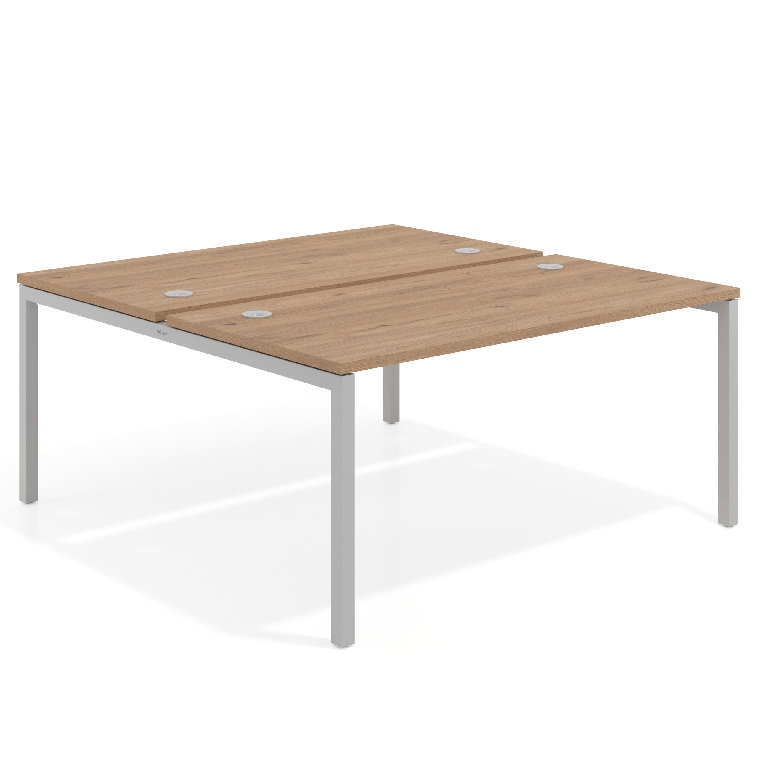 mesa multipuesto 100x166 naturale kube mesa bench fondo 166cm recto 1