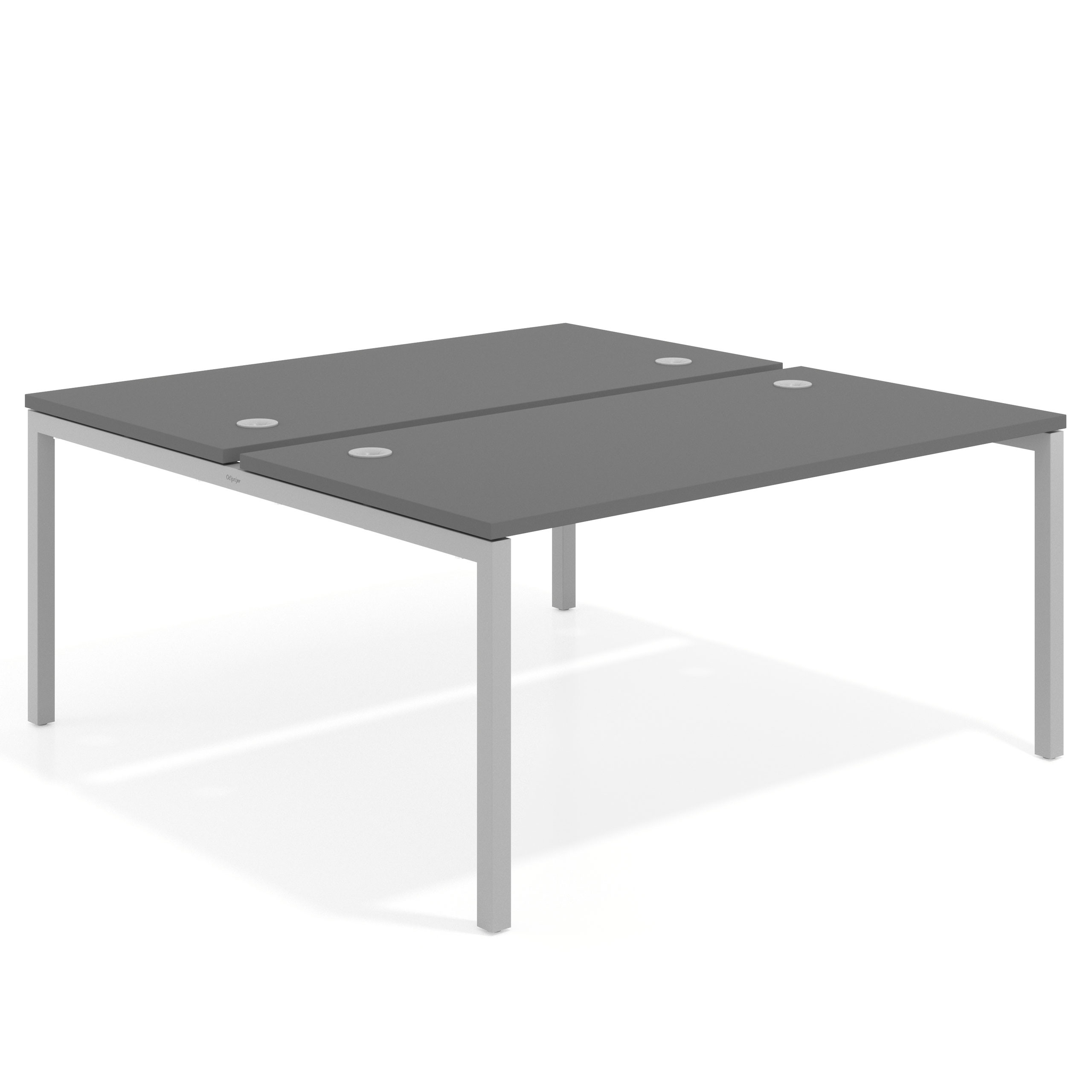 mesa multipuesto 100x166 gris tormenta kube mesa bench fondo 166cm recto 1