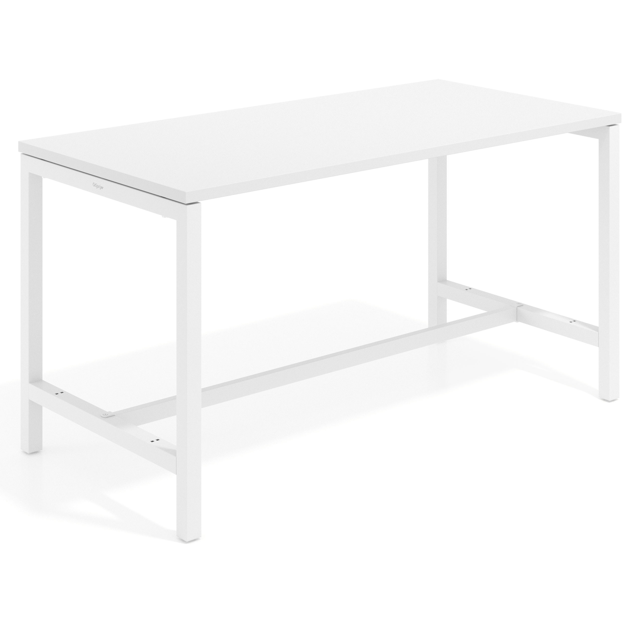 mesa de colectividad 100x80 blanco mate kube mesa expositor recto 1