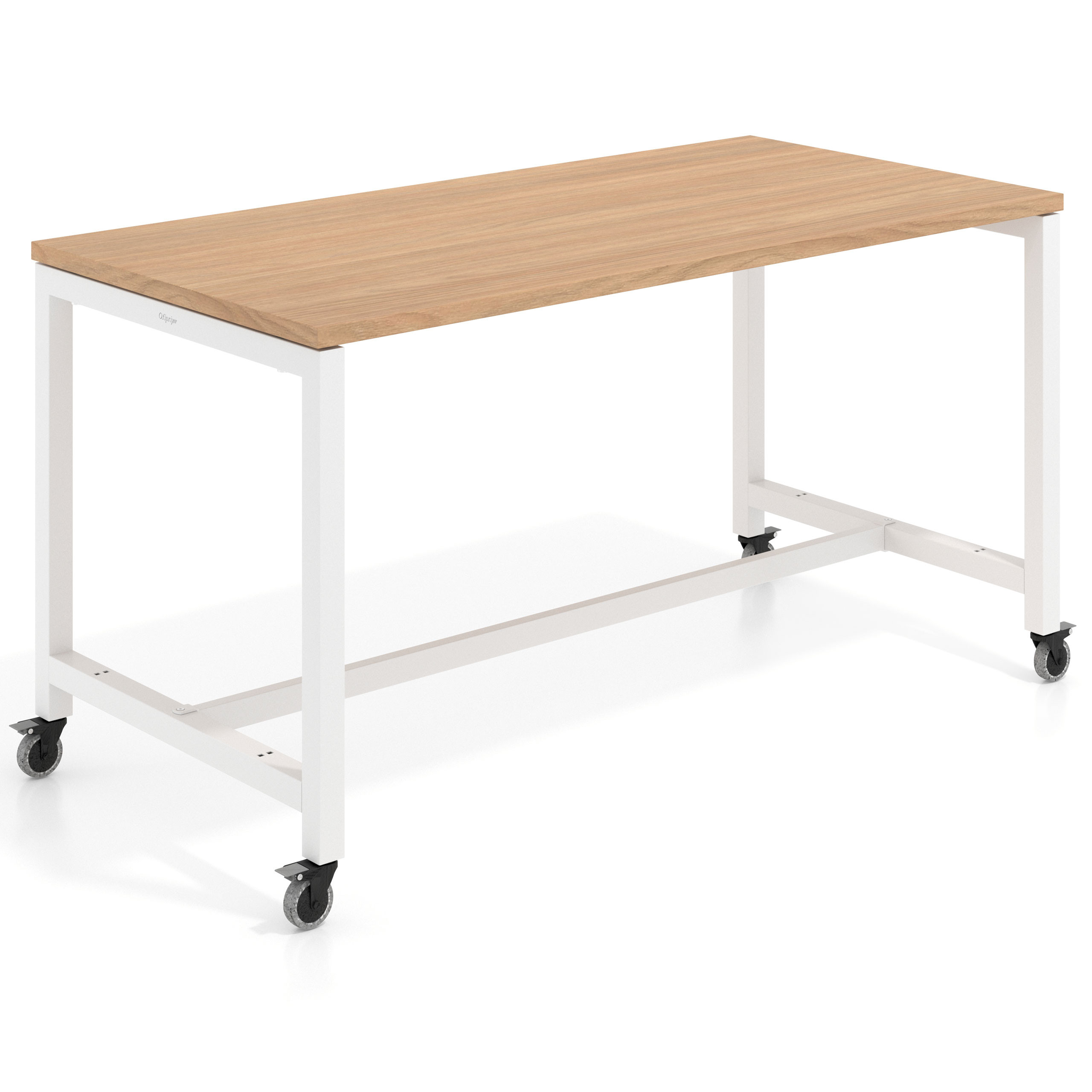 mesa de colectividad 100x80 siroco kube mesa expositor con ruedas recto 1