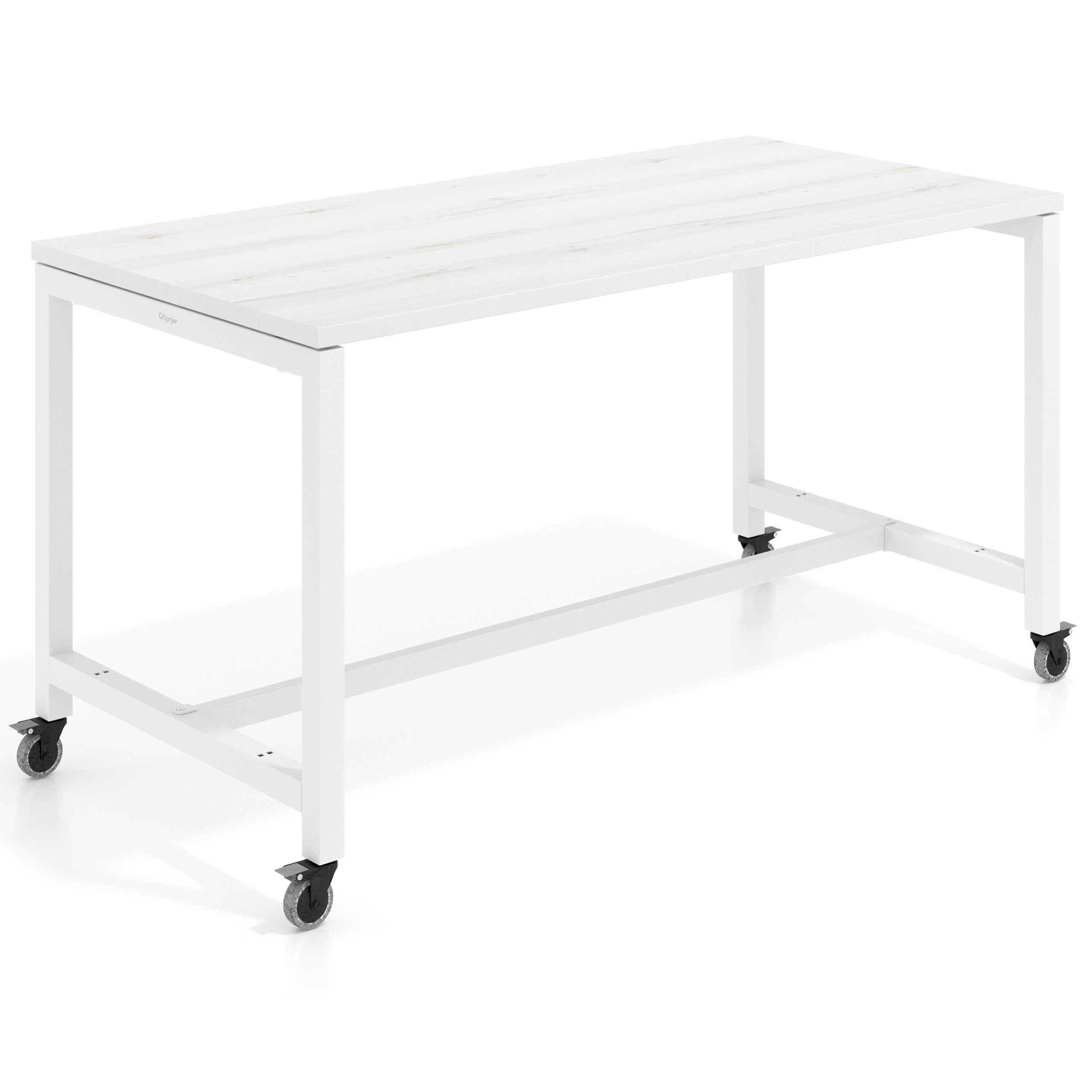 mesa de colectividad 100x80 albo kube mesa expositor con ruedas recto 1