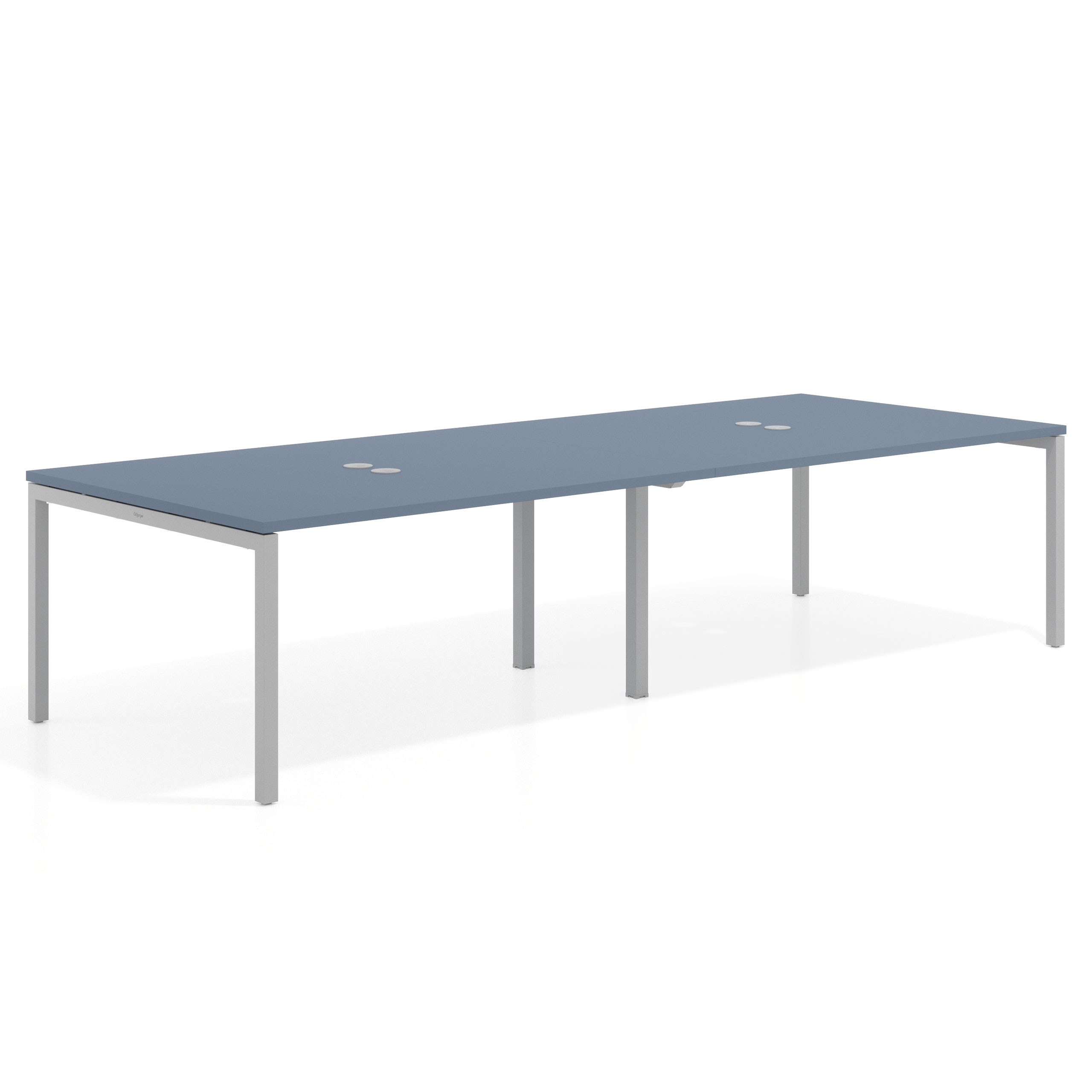 mesa multipuesto 240x126 azul talco kube mesa coworking doble fondo 126cm recto 1