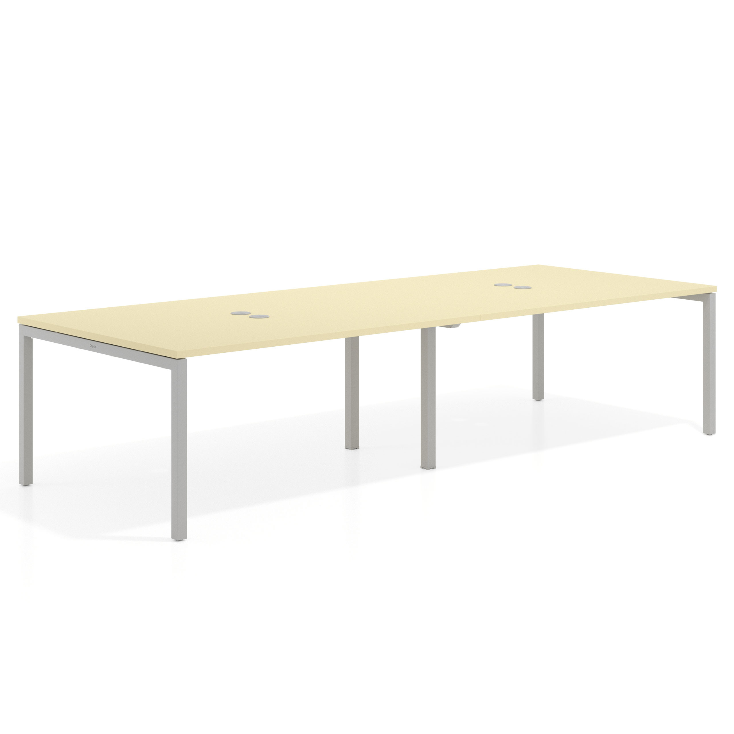 mesa multipuesto 240x126 salvia kube mesa coworking doble fondo 126cm recto 1