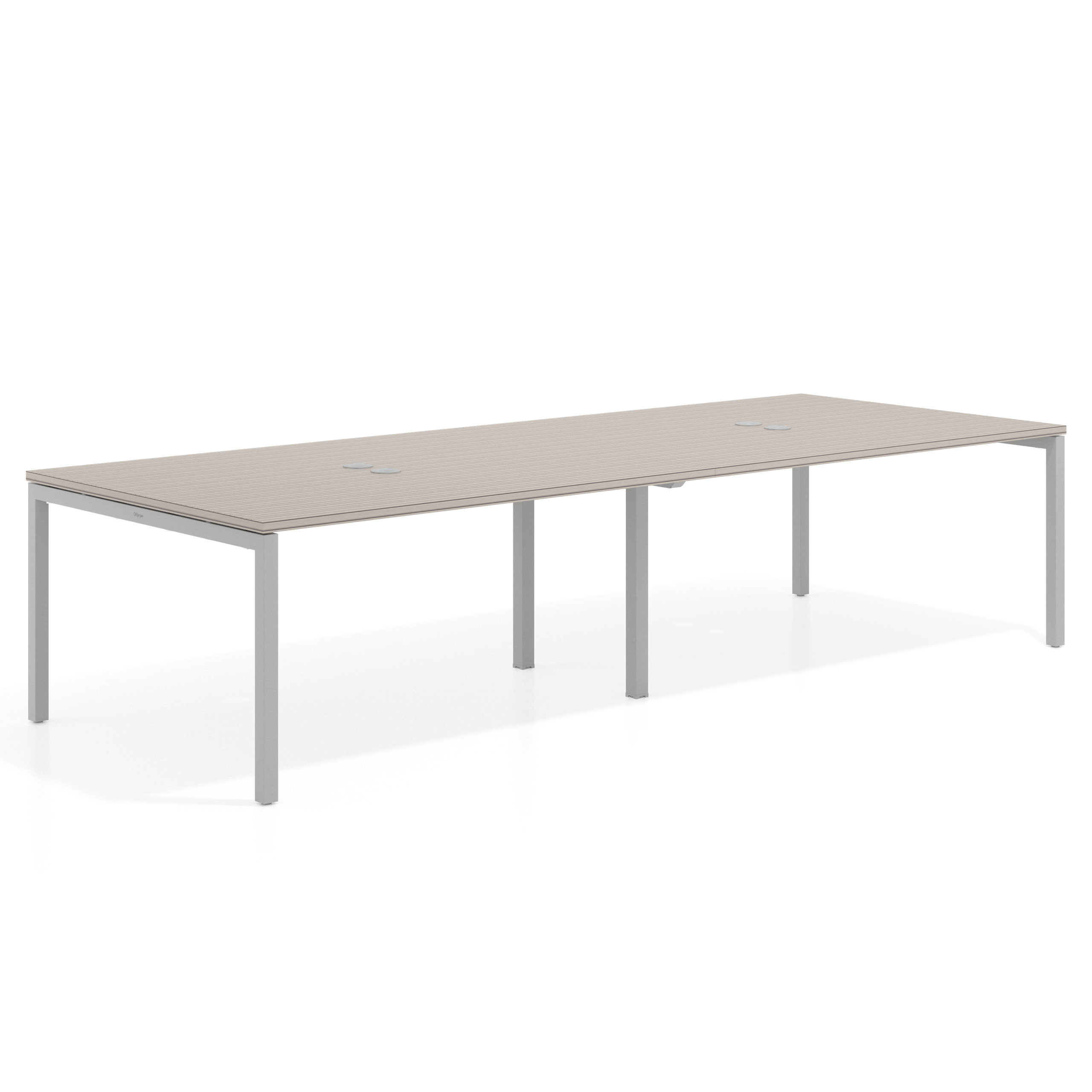 mesa multipuesto 280x126 rayado coco kube mesa coworking doble fondo 126cm recto 1