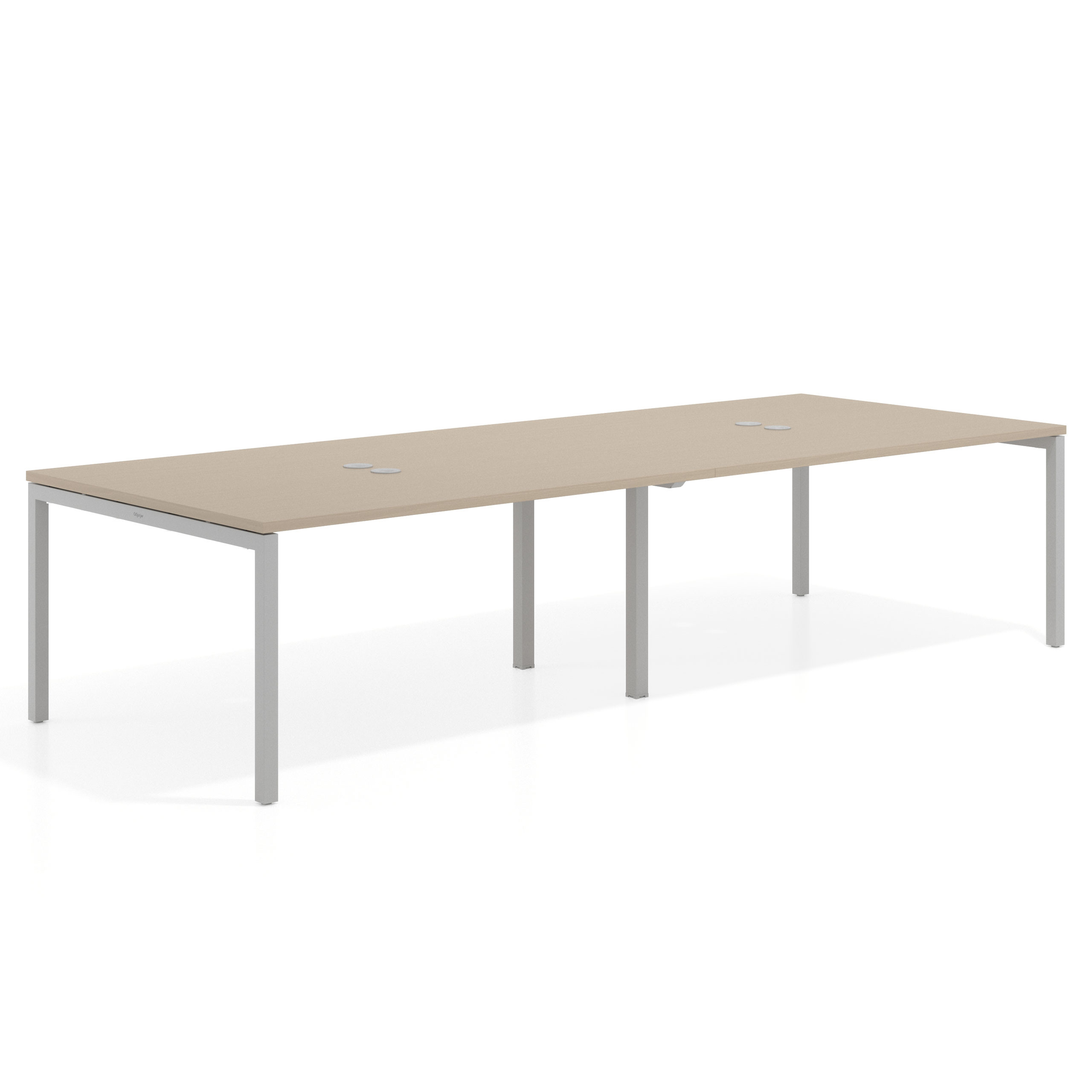 mesa multipuesto 280x126 canvas kube mesa coworking doble fondo 126cm recto 1