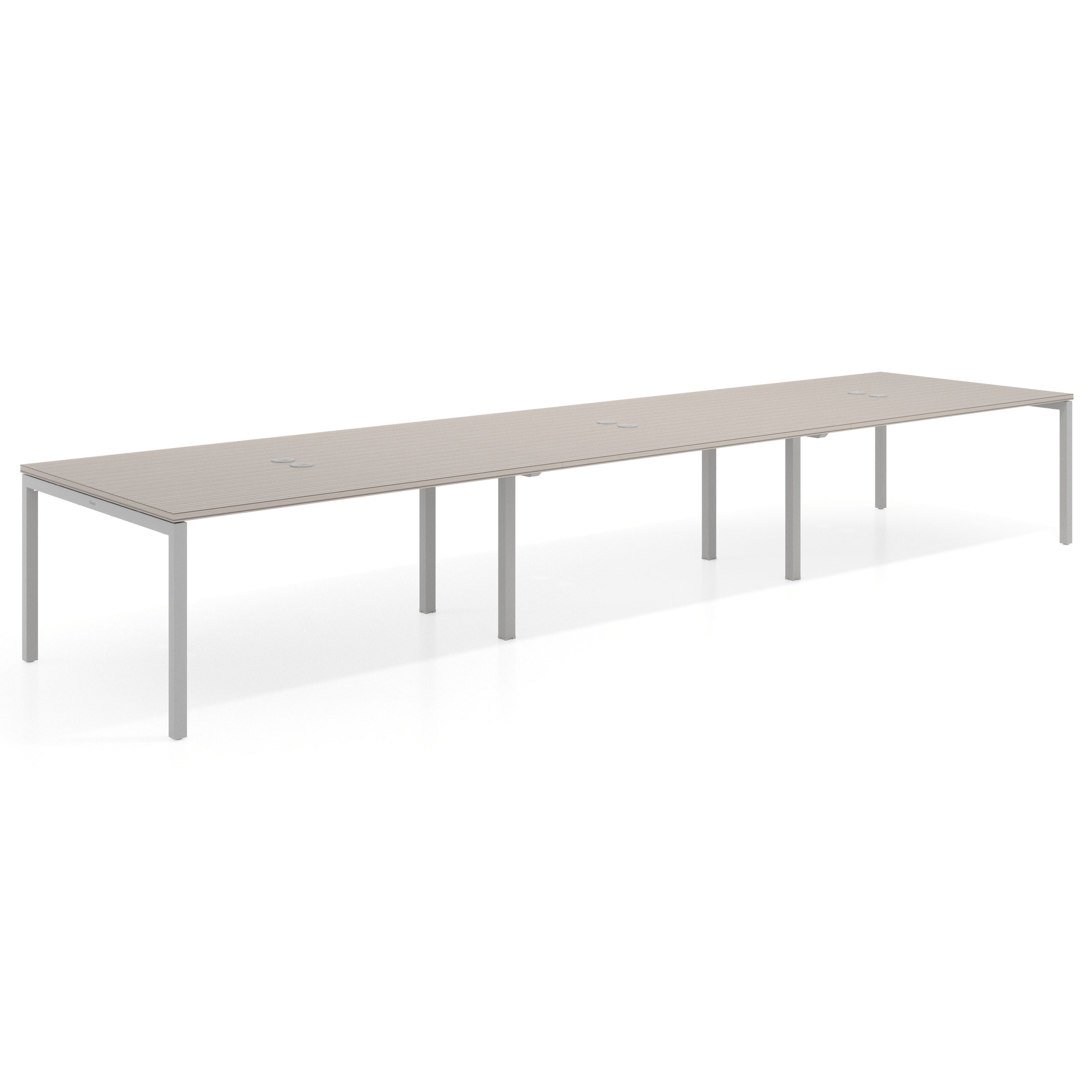 mesa multipuesto 360x126 rayado coco kube mesa coworking triple fondo 126cm recto 1