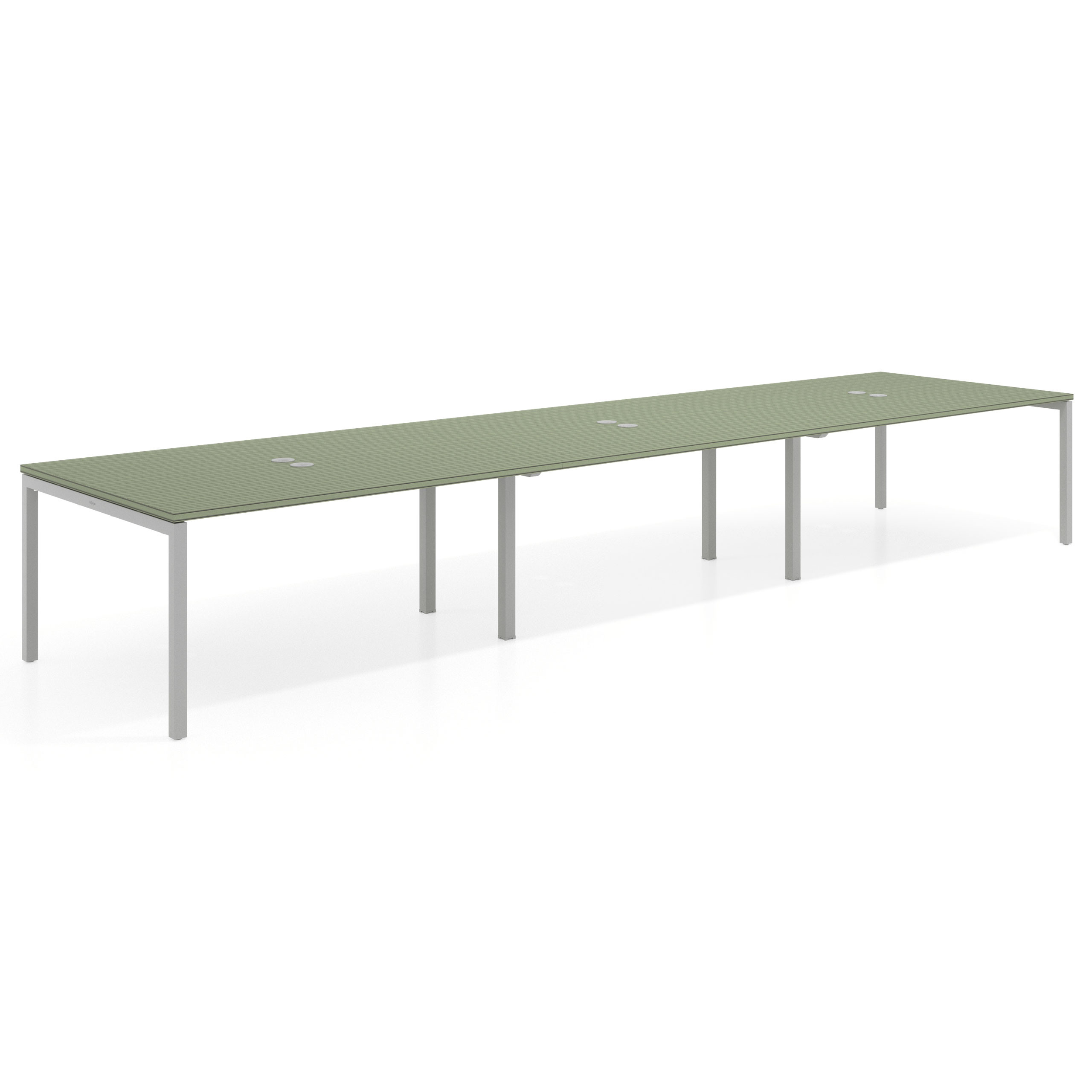 mesa multipuesto 480x126 rayado sauce kube mesa coworking triple fondo 126cm recto 1