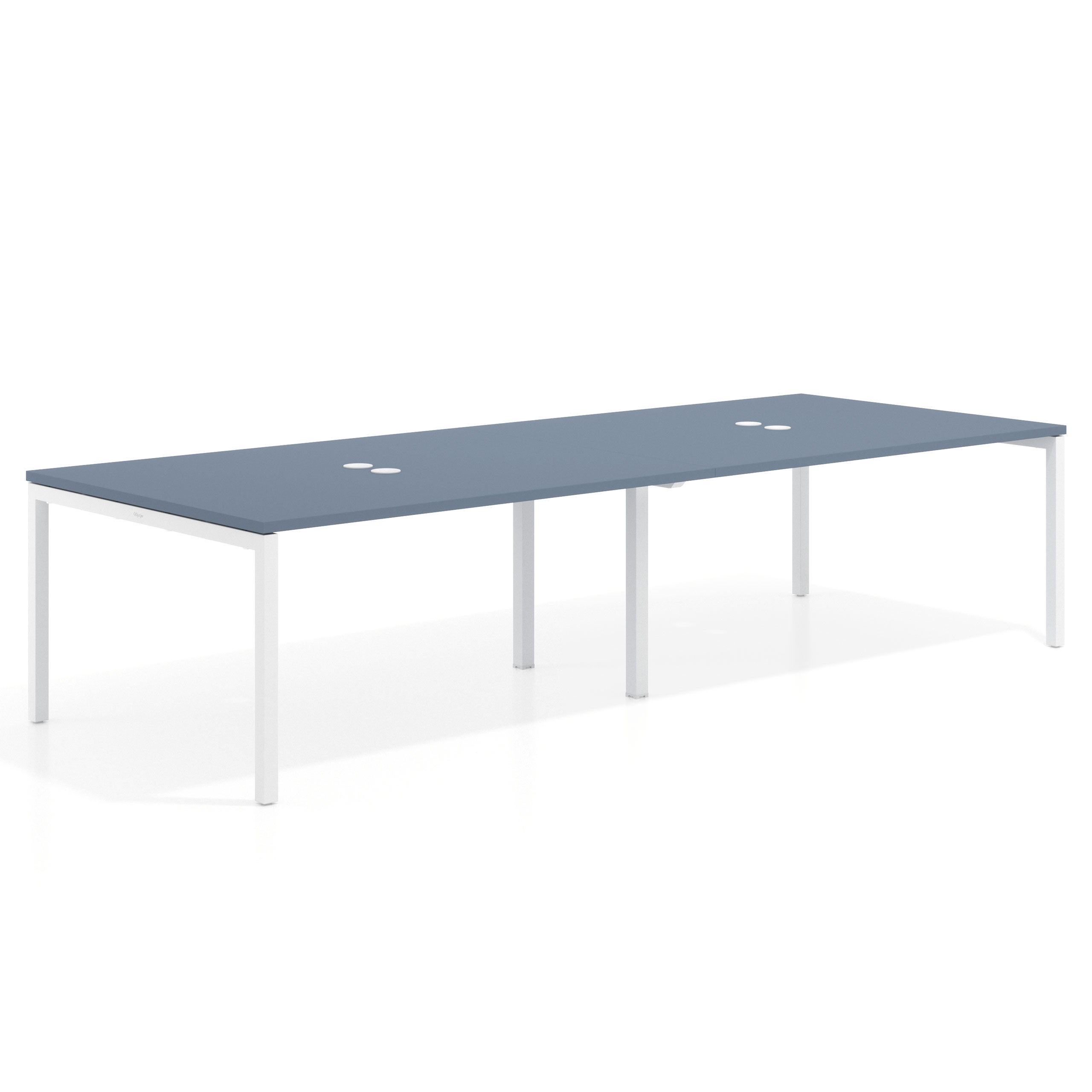 mesa multipuesto 240x126 azul talco kube mesa coworking doble fondo 126cm recto 1