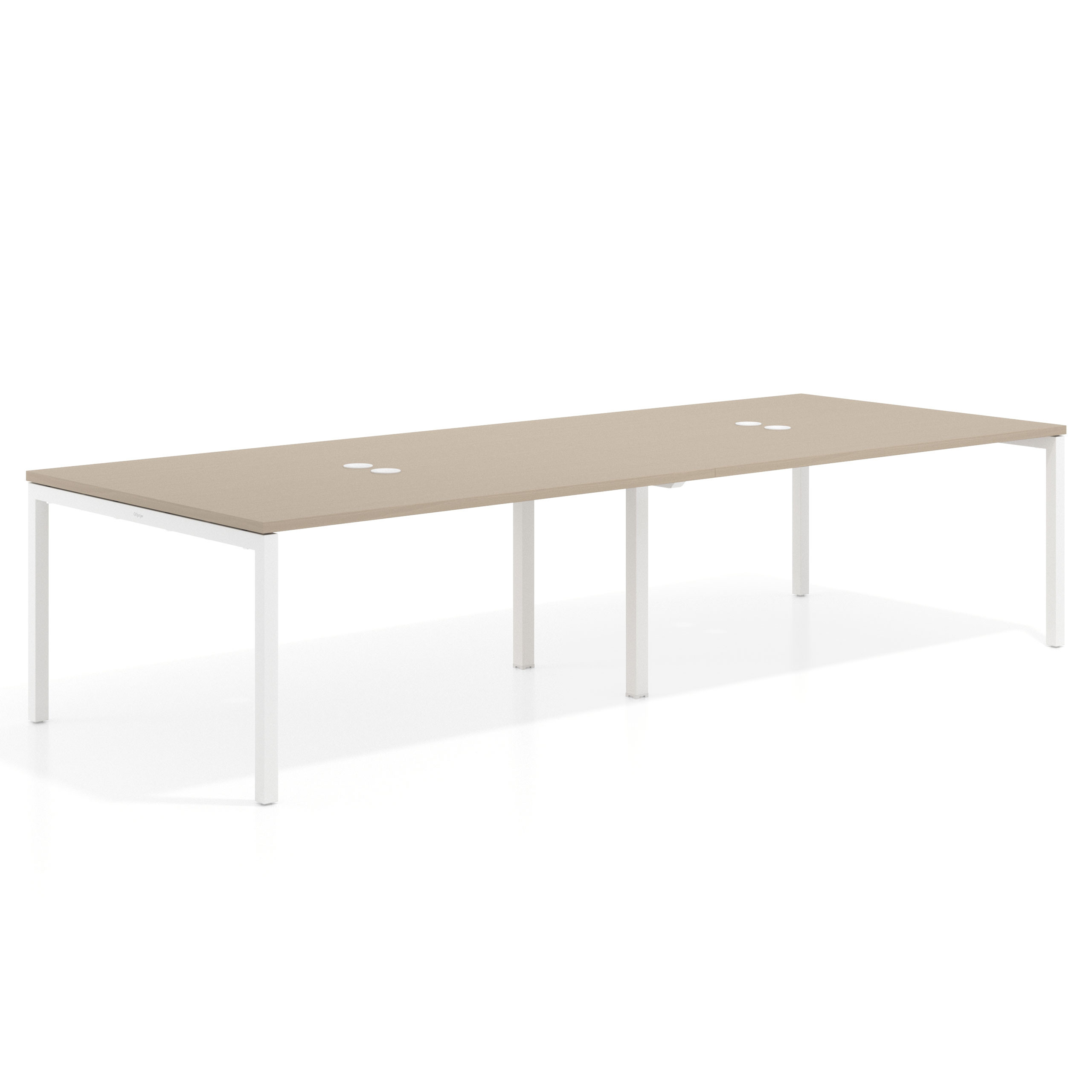 mesa multipuesto 240x126 canvas kube mesa coworking doble fondo 126cm recto 1
