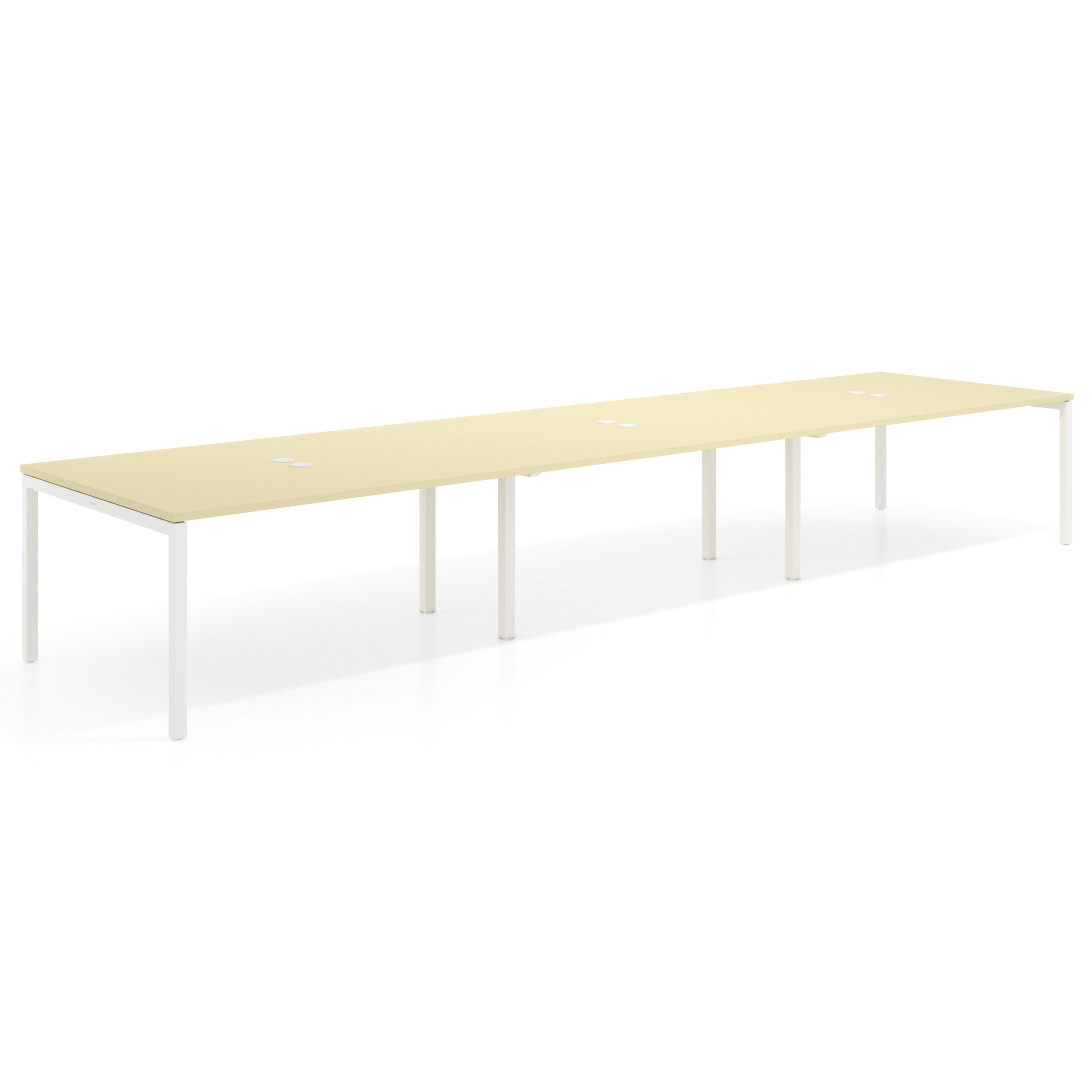 mesa multipuesto 360x126 salvia kube mesa coworking triple fondo 126cm recto 1