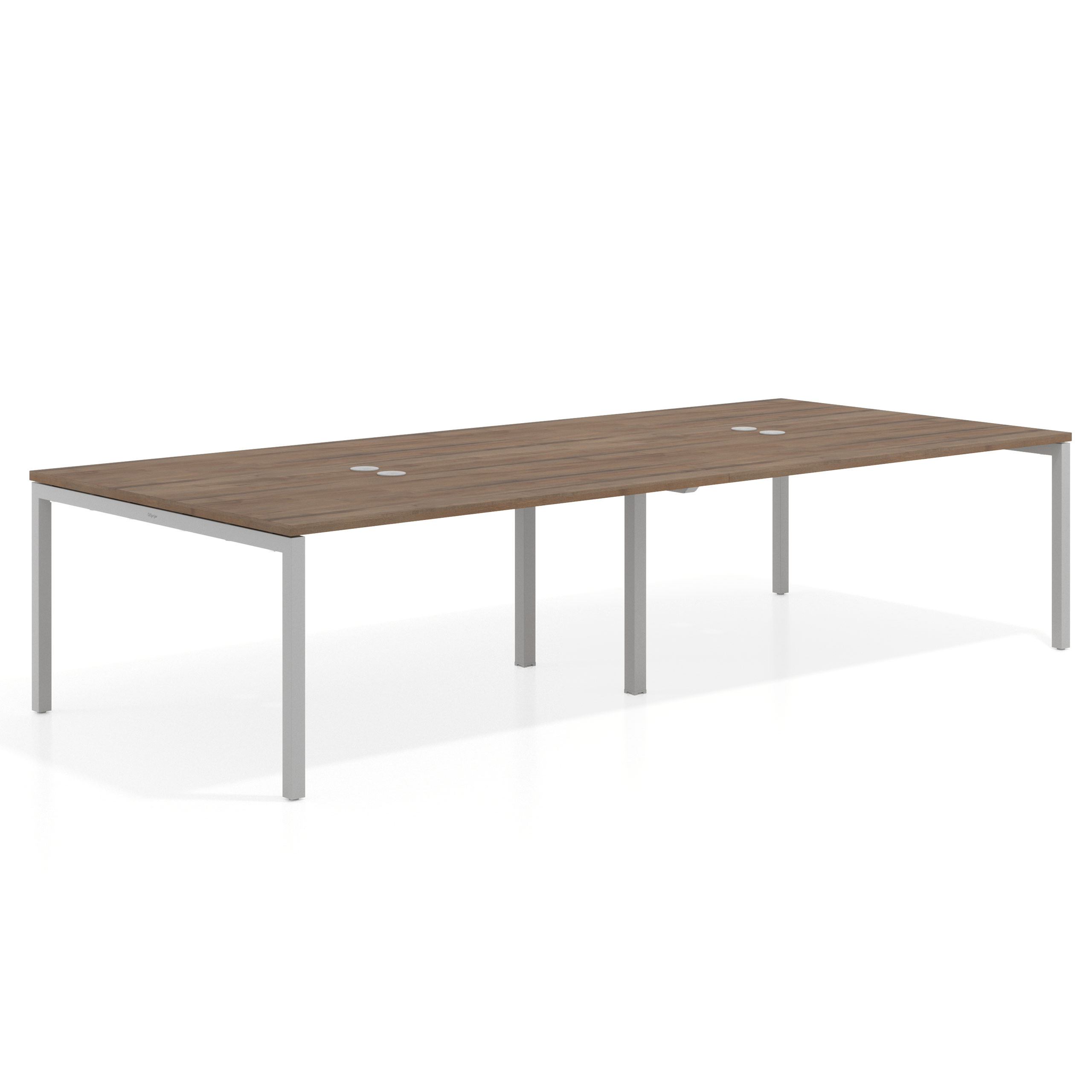 mesa co working 240x142 noce sabi kube mesa coworking doble fondo 142cm recto 1