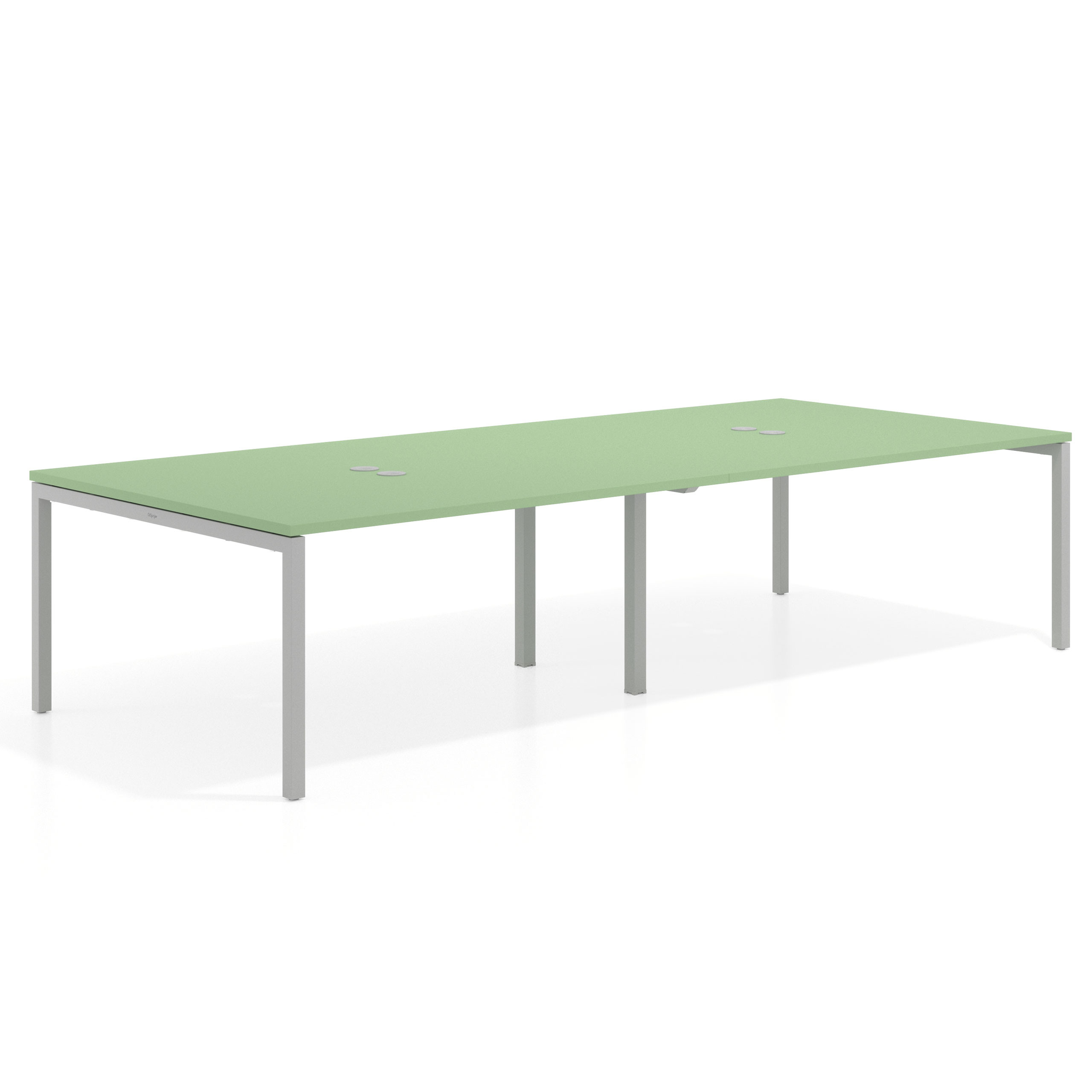 mesa co working 240x142 verde talco kube mesa coworking doble fondo 142cm recto 1