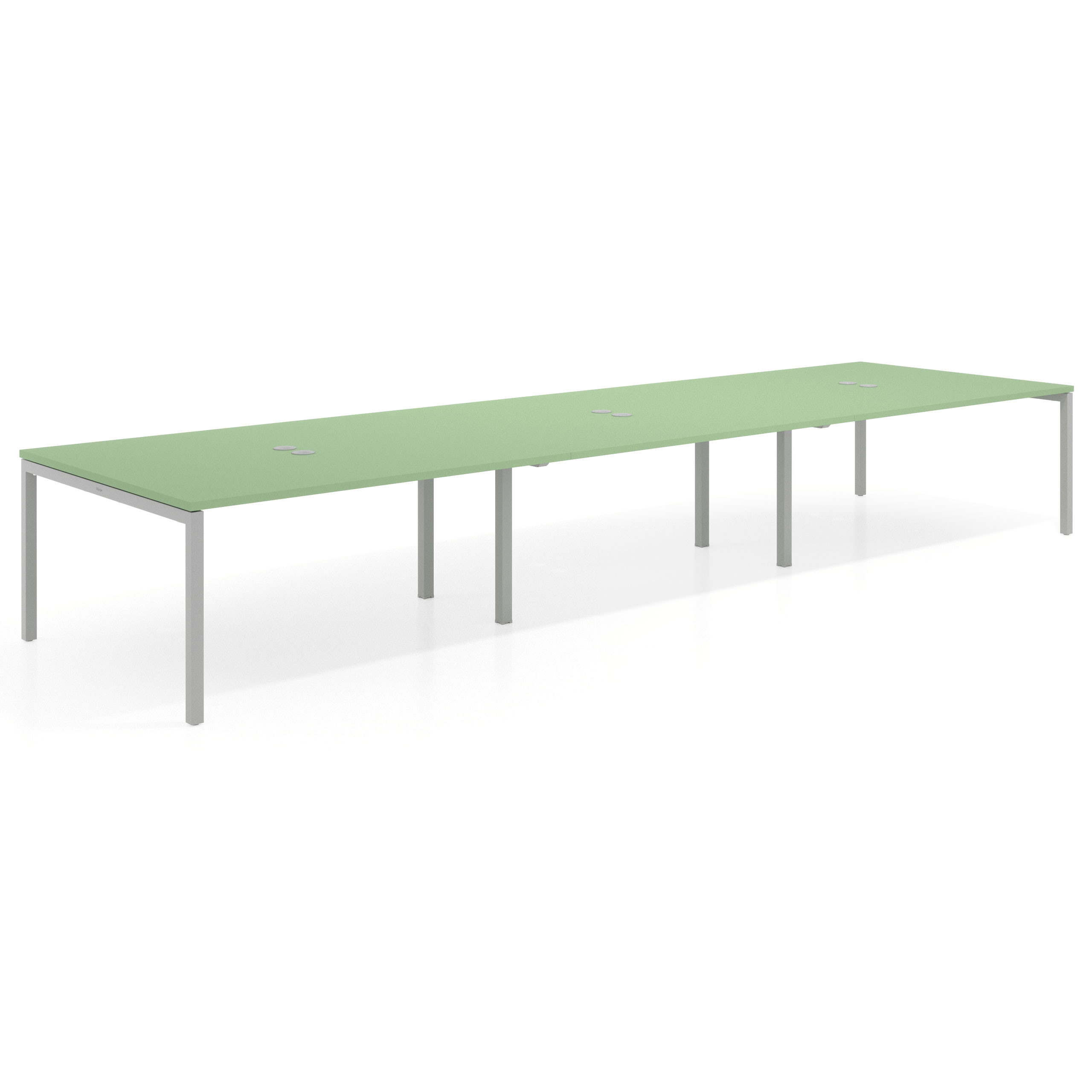 mesa co working 360x142 verde talco kube mesa coworking triple fondo 142cm recto 1